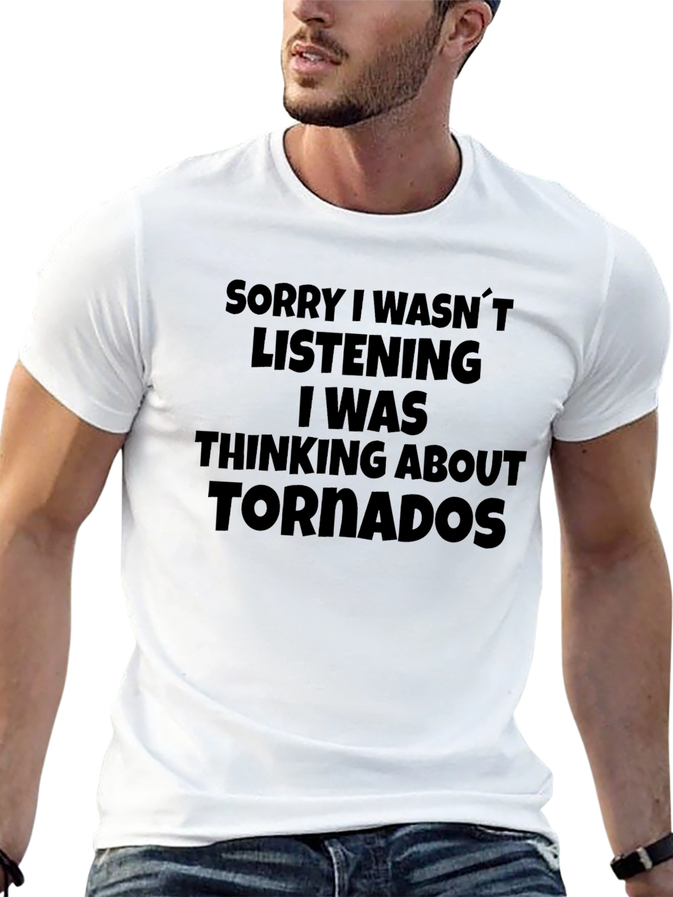 Thinking About Tornadoes T-Shirt - Funny Novelty Tee
