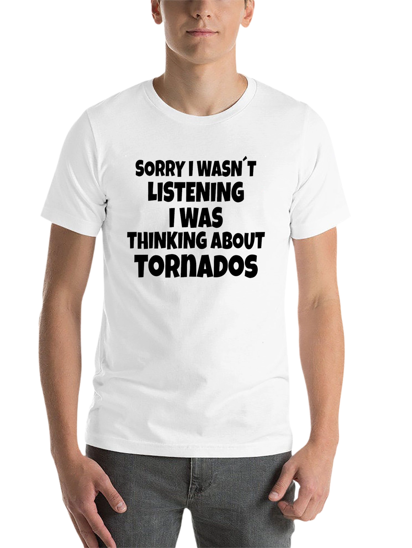 Thinking About Tornadoes T-Shirt - Funny Novelty Tee