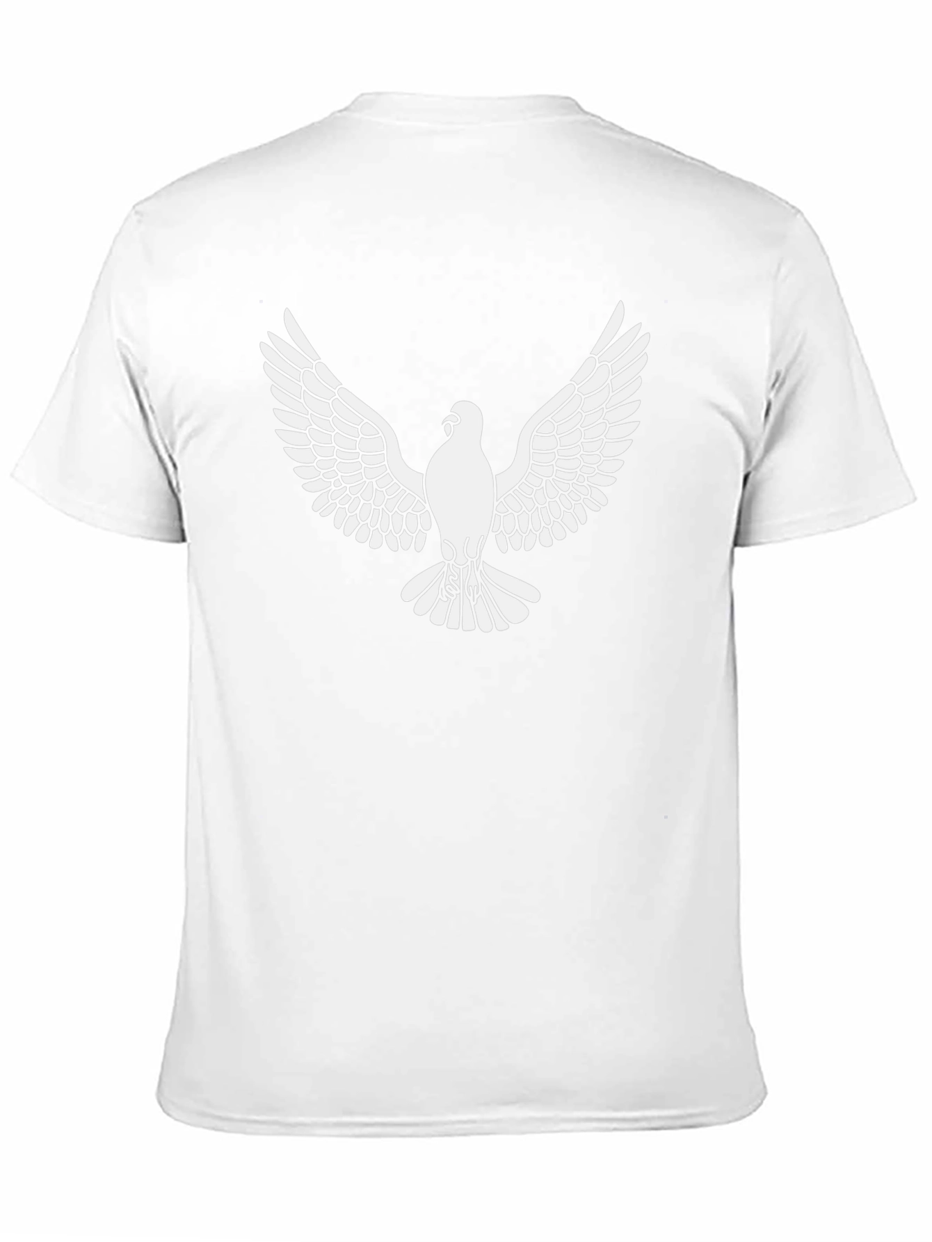 Mens Black T-Shirt with Dove Graphic
