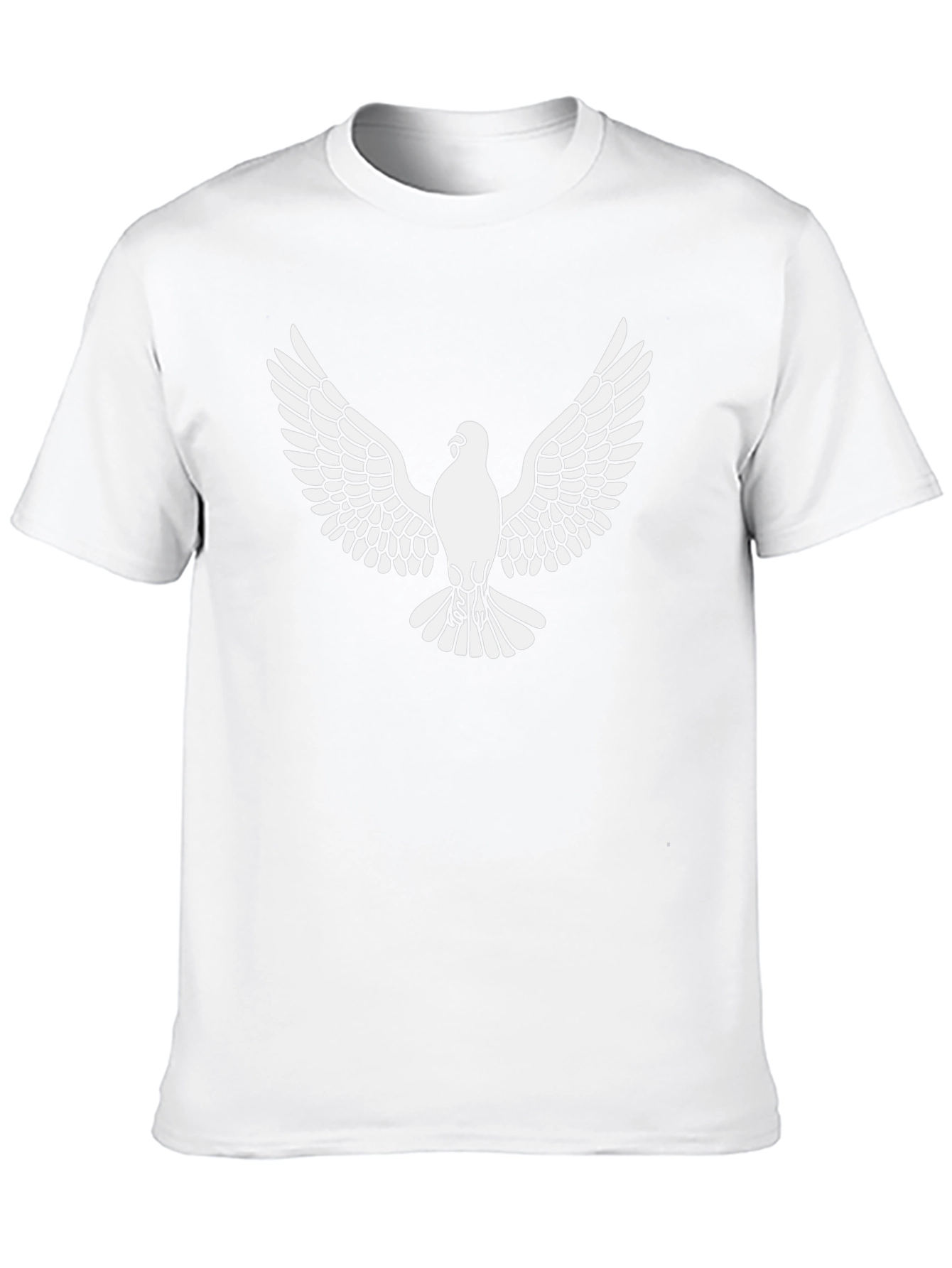 Mens Black T-Shirt with Dove Graphic