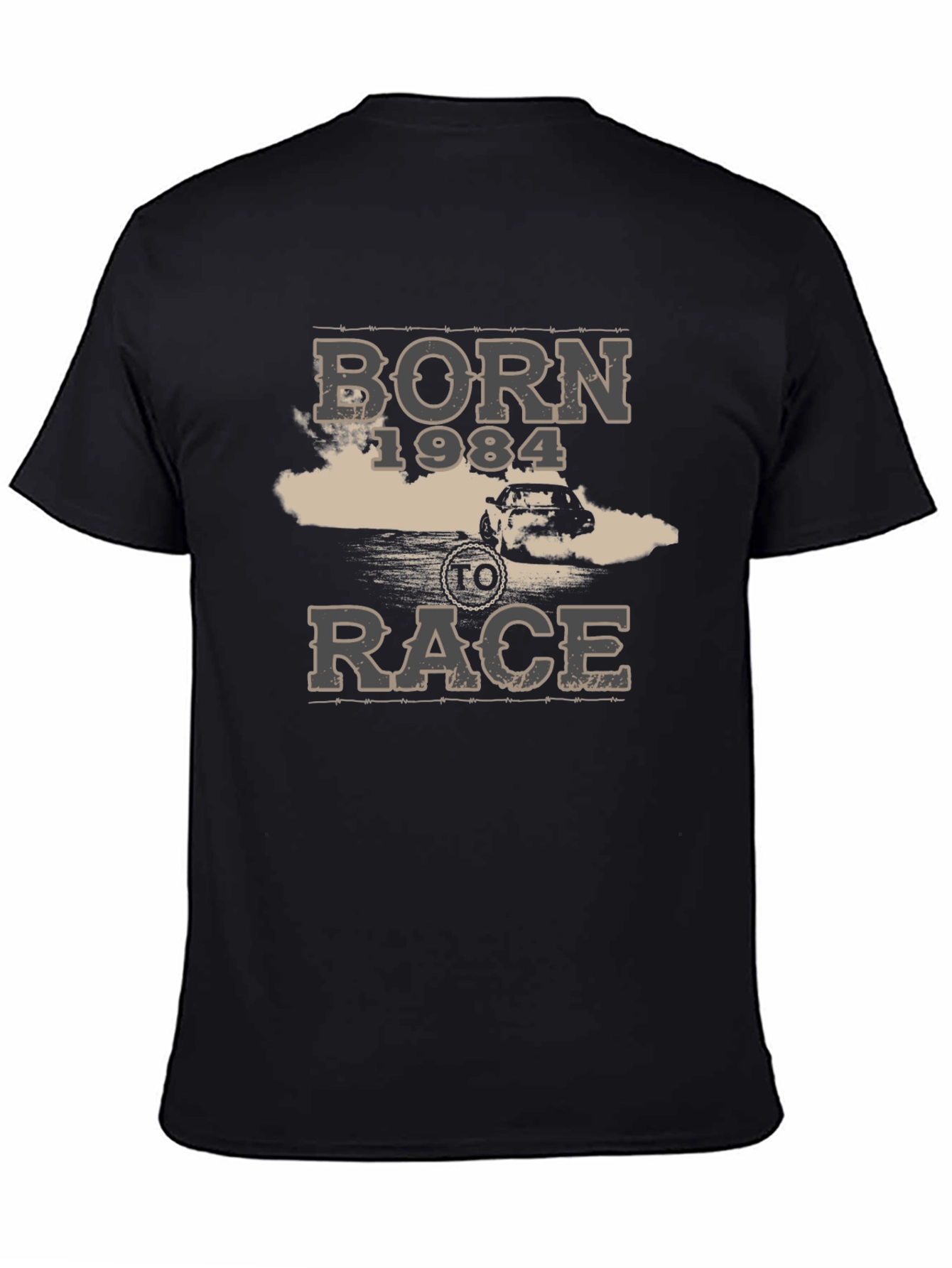 Born 1984 to Race Black Graphic Tee
