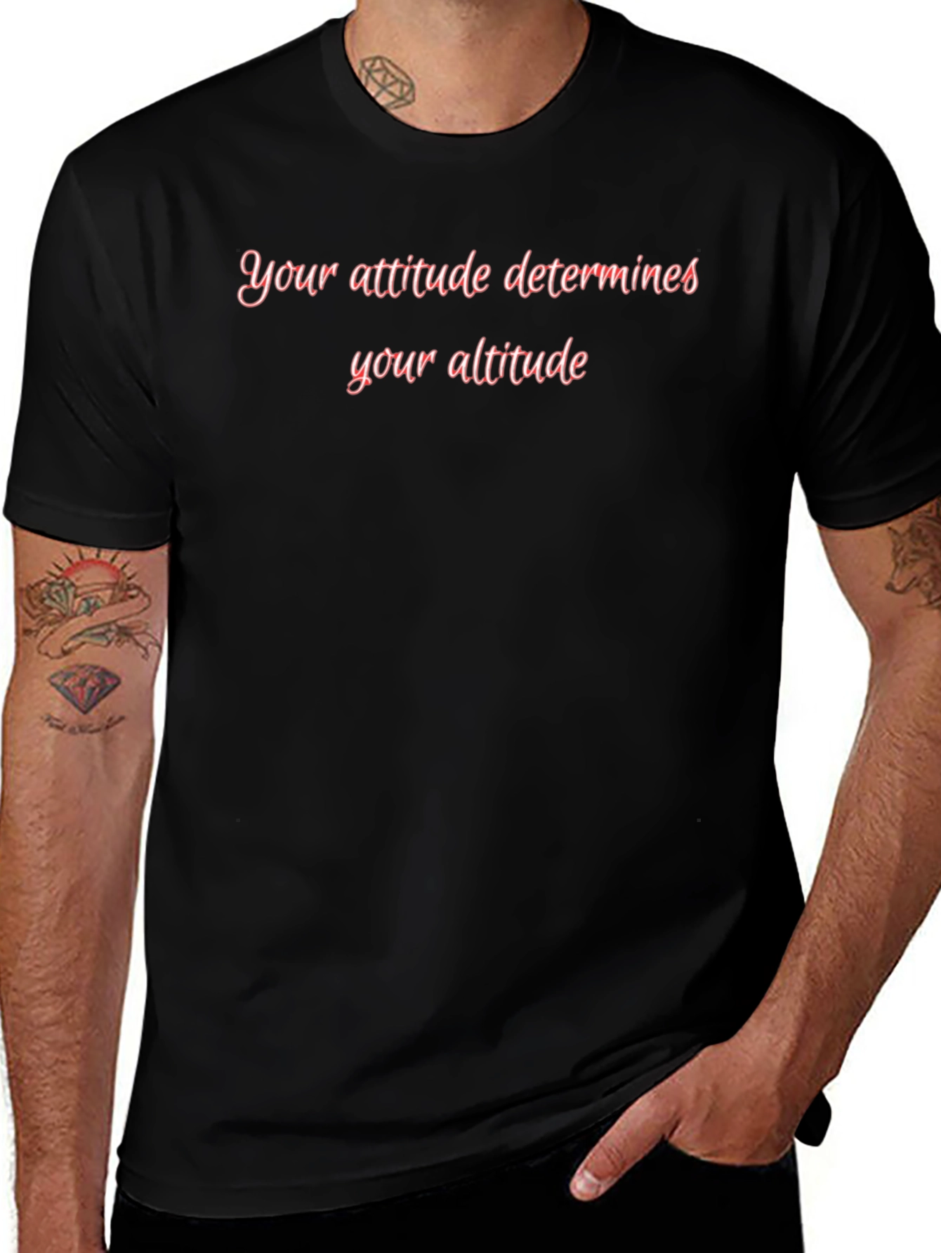 Attitude Determines Altitude Black T-Shirt