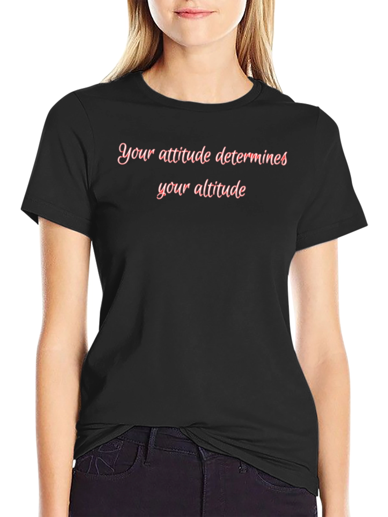 Attitude Determines Altitude Black T-Shirt