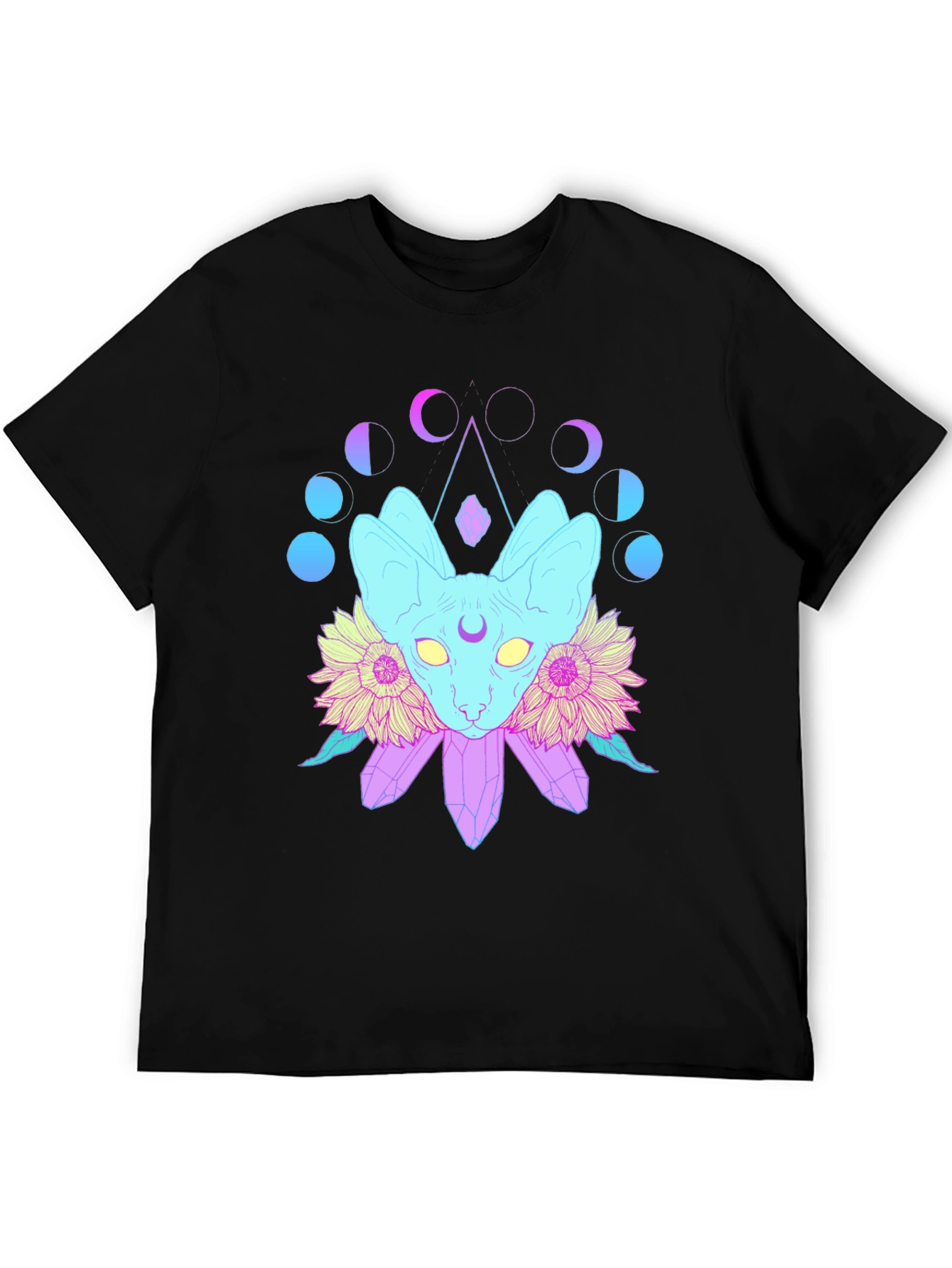Mystic Cat Moon Phases T-Shirt