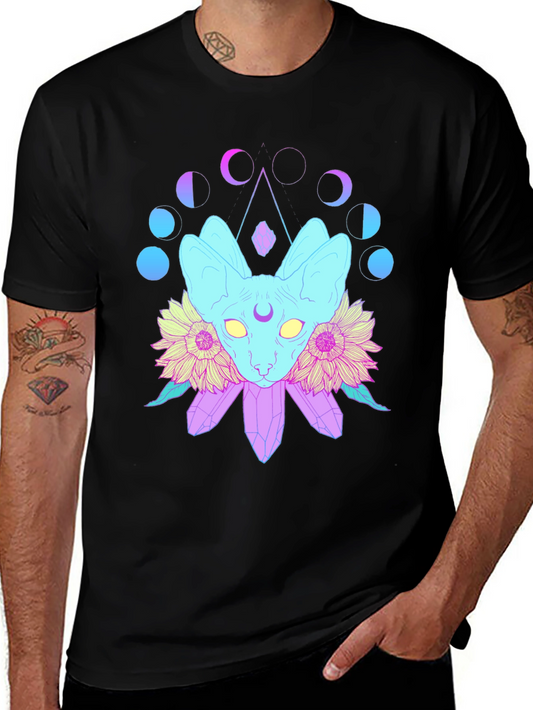 Mystic Cat Moon Phases T-Shirt