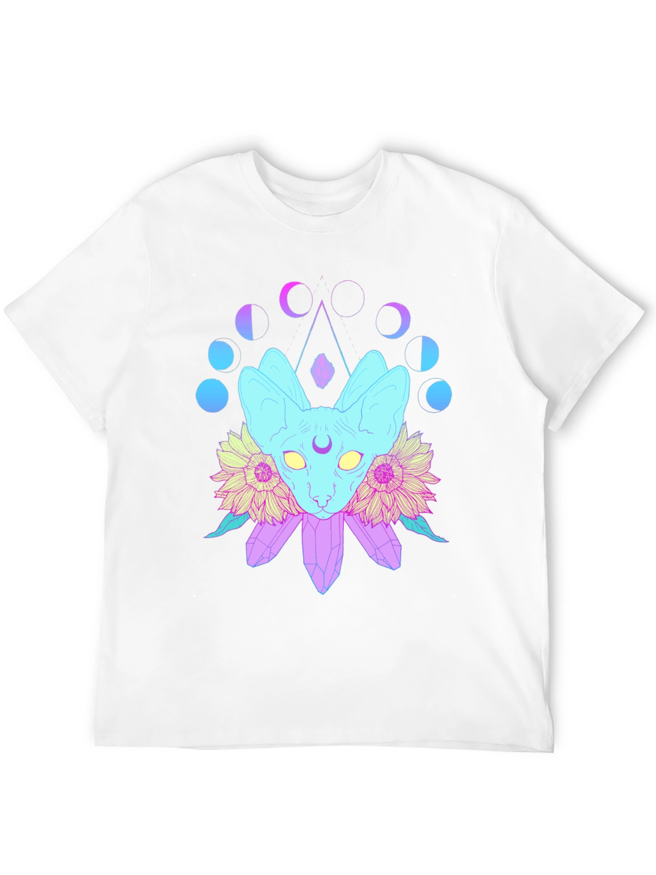 Mystic Cat Moon Phases T-Shirt