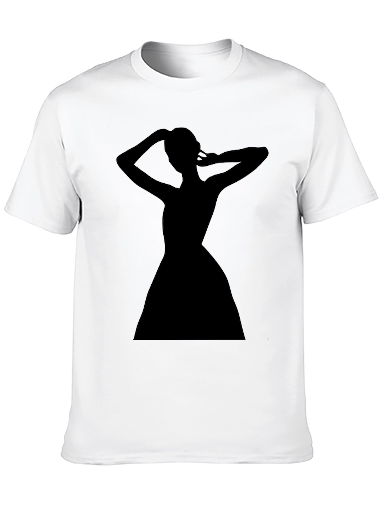 Silhouette Woman Black T-Shirt
