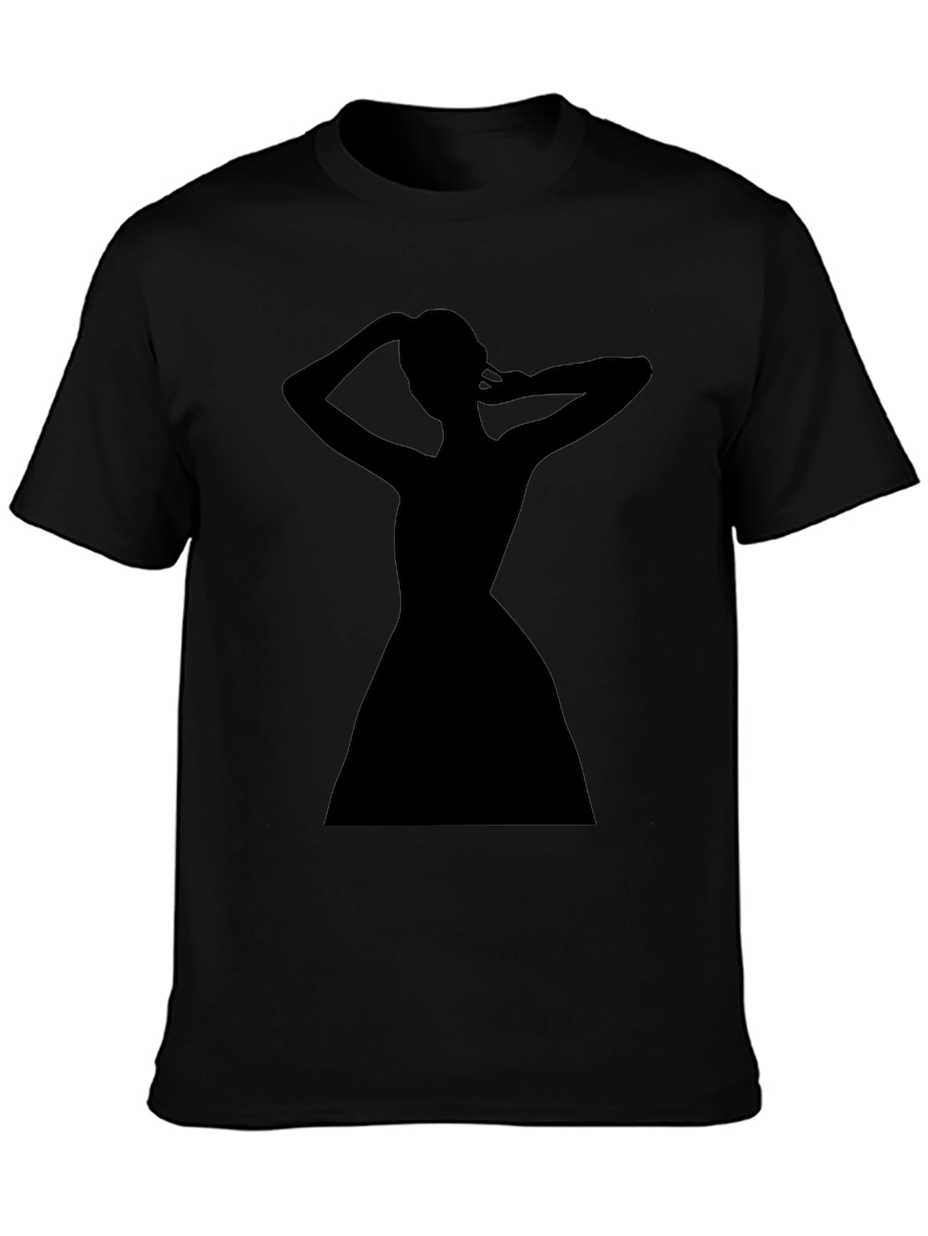 Silhouette Woman Black T-Shirt