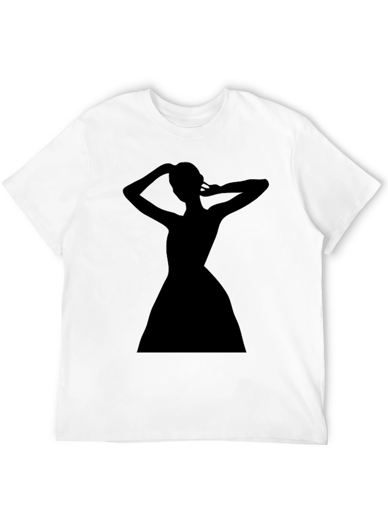 Silhouette Woman Black T-Shirt