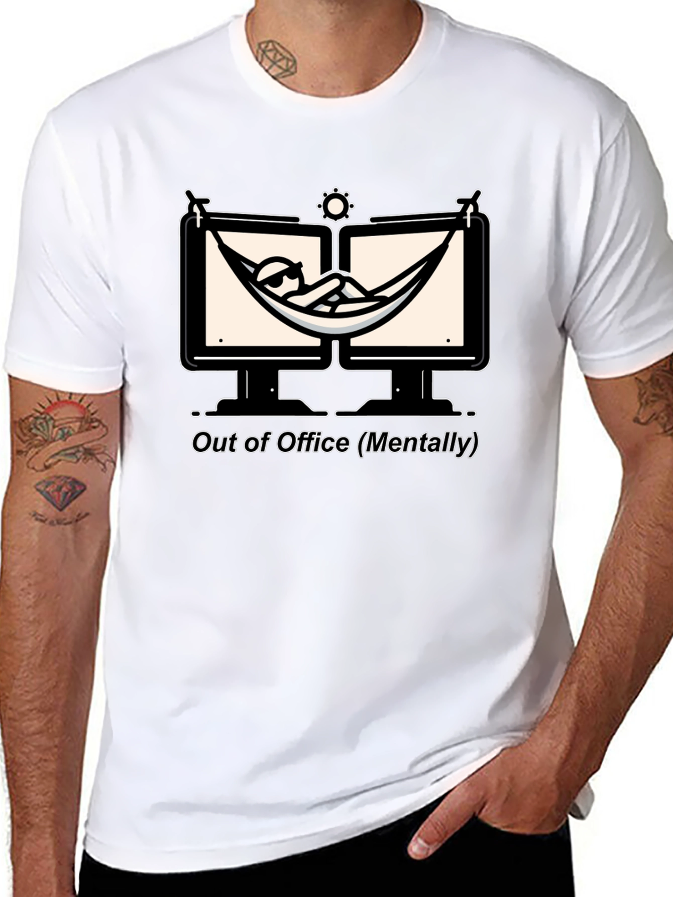 Out of Office T-Shirt: Relax Mentally Graphic Tee
