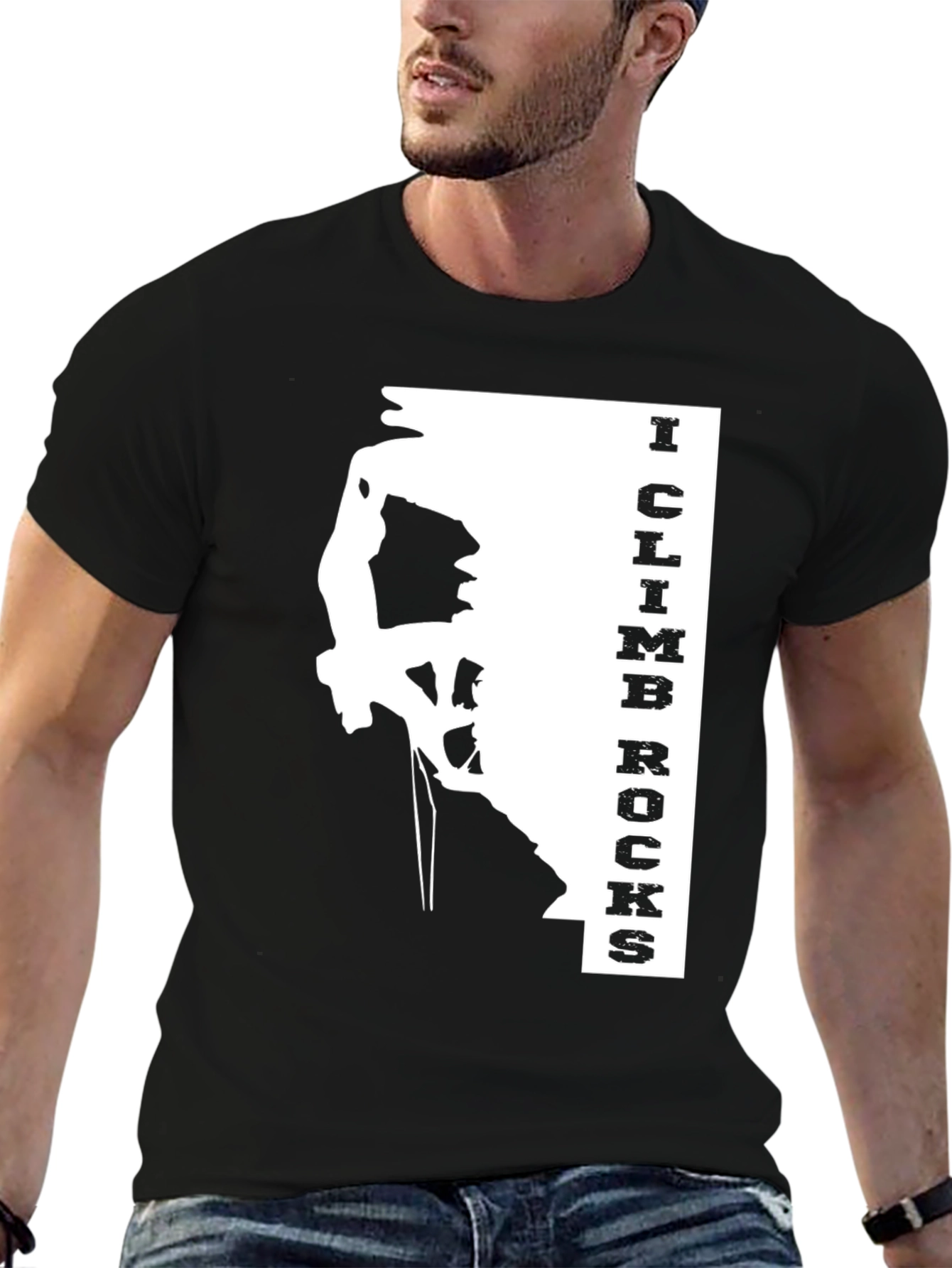I Climb Rocks Graphic Tee - Black