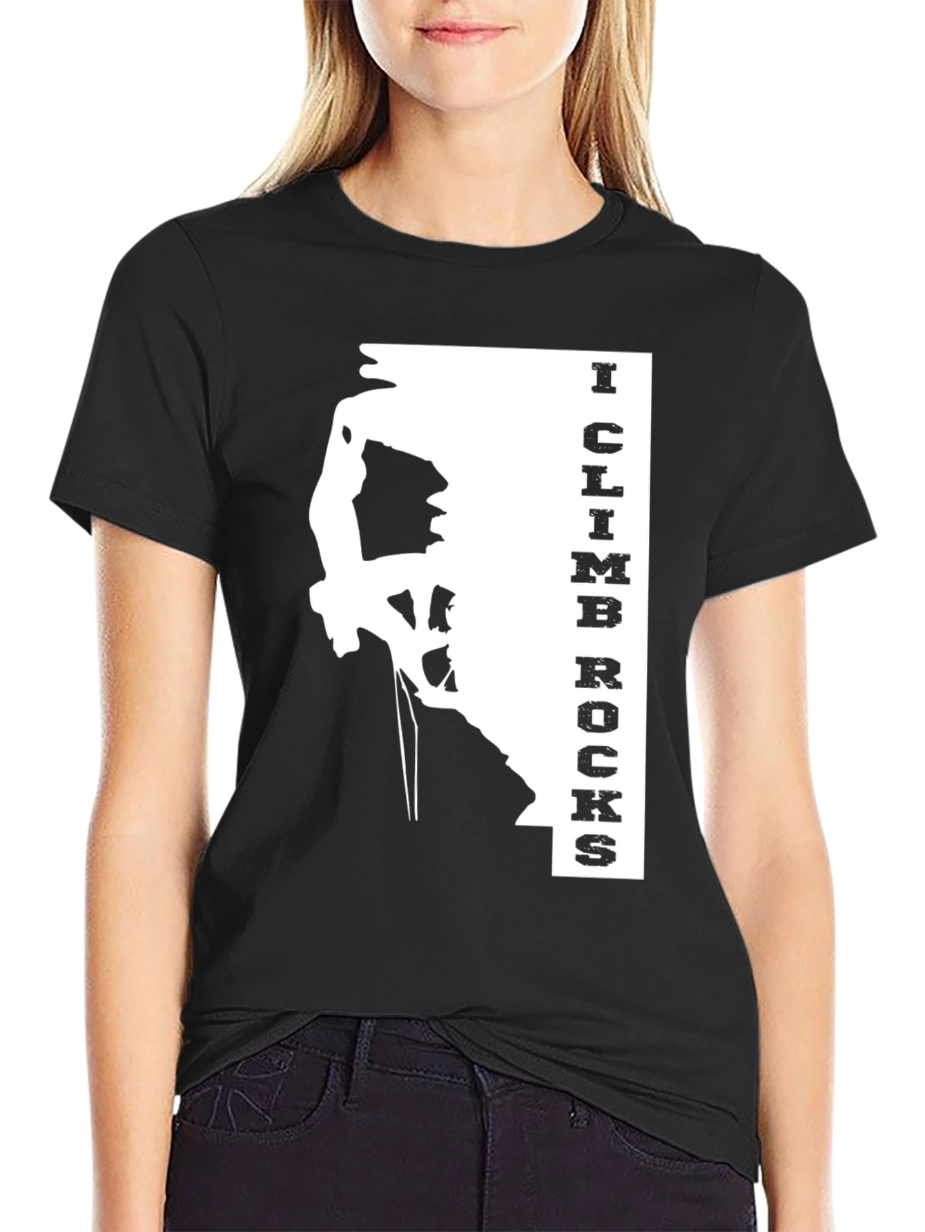 I Climb Rocks Graphic Tee - Black