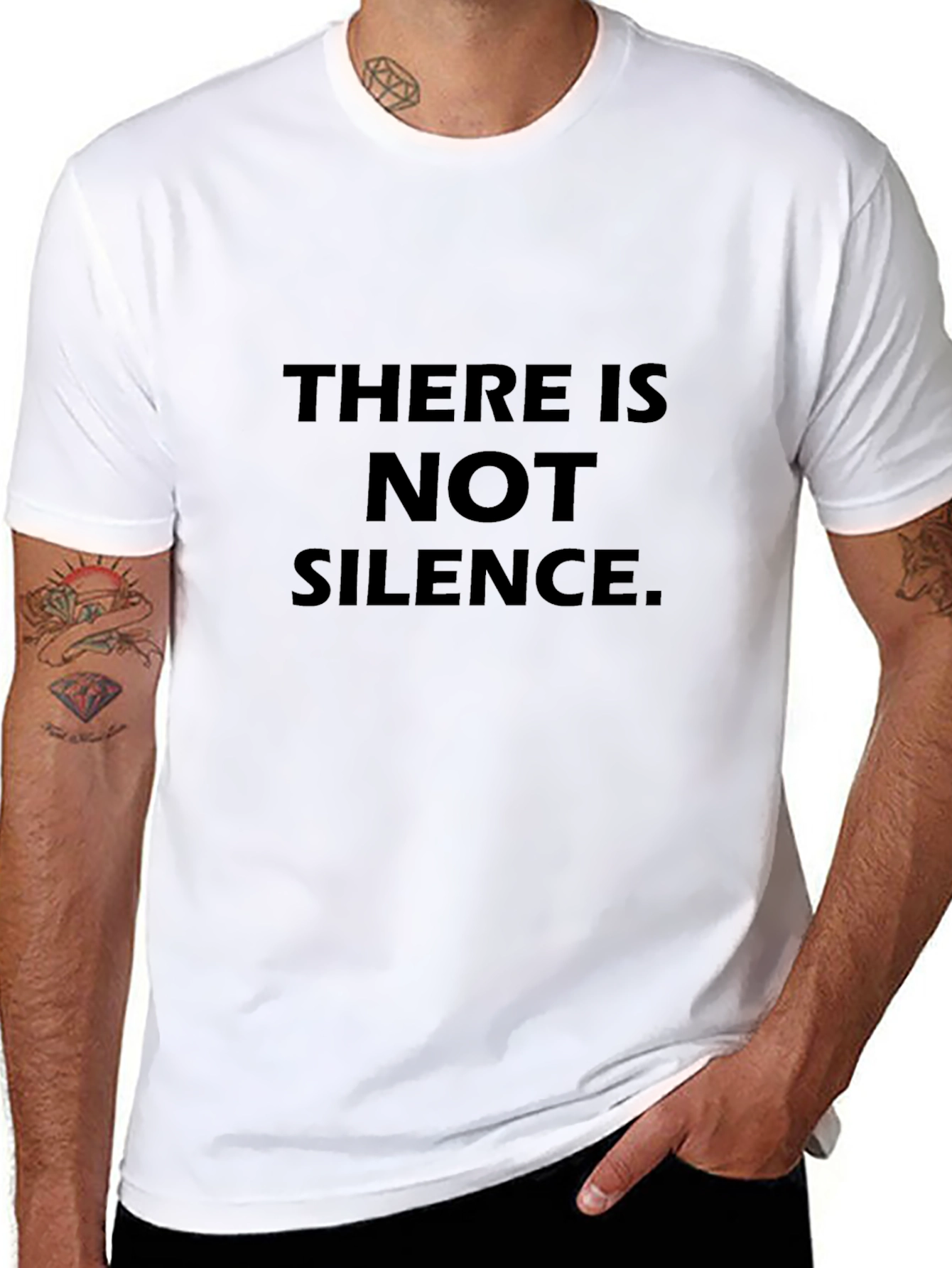 There Is Not Silence Black Tee