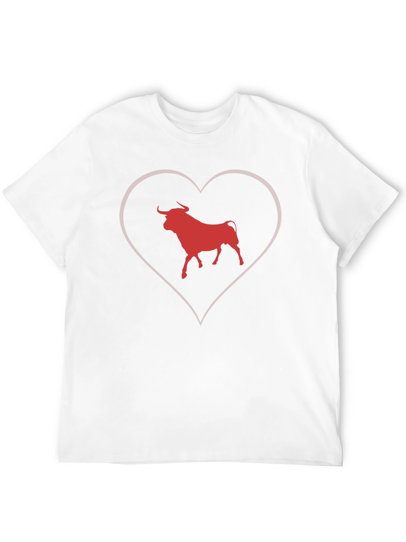 Bull Heart Graphic Tee - Stylish Mens T-Shirt