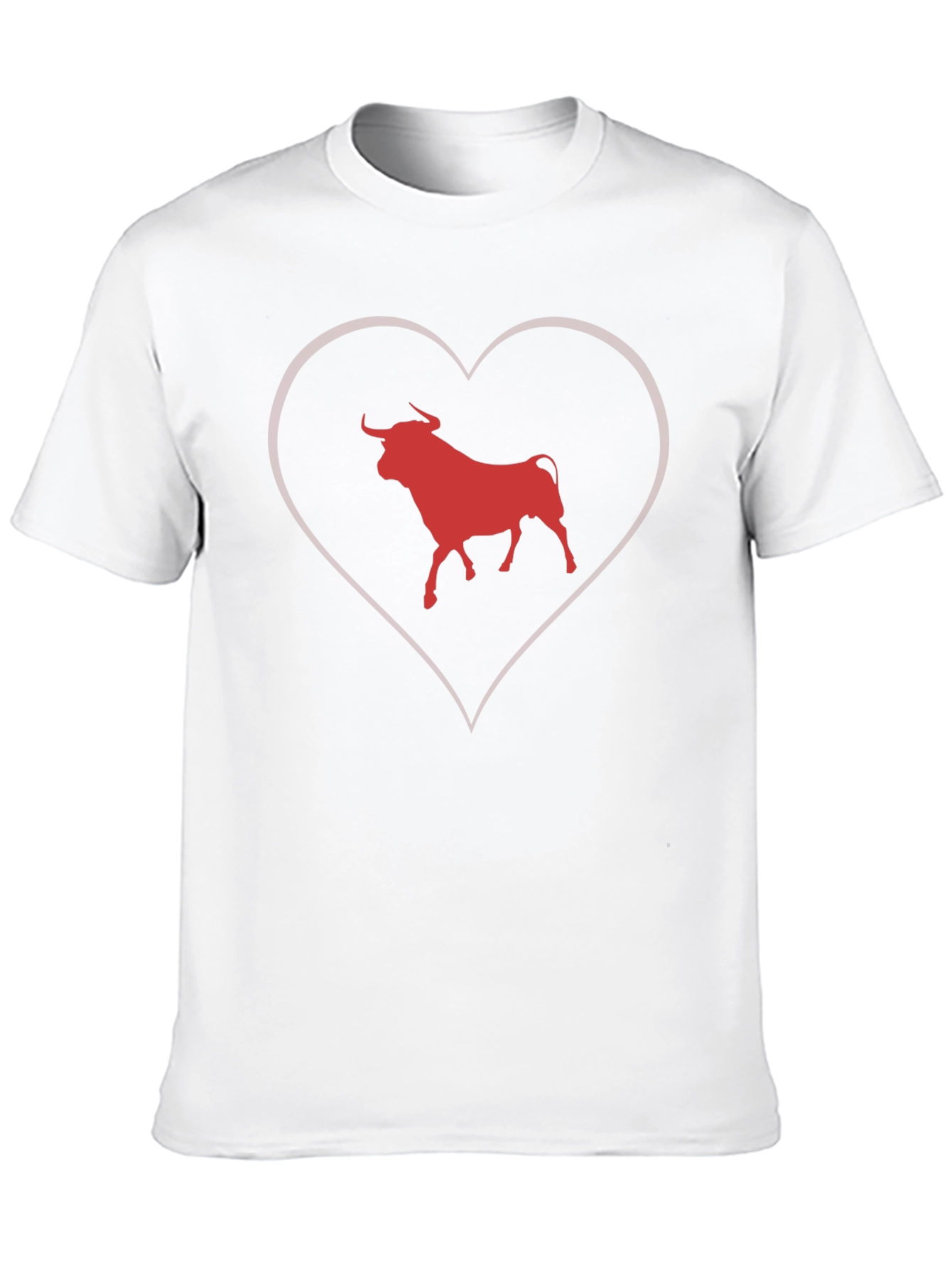Bull Heart Graphic Tee - Stylish Mens T-Shirt