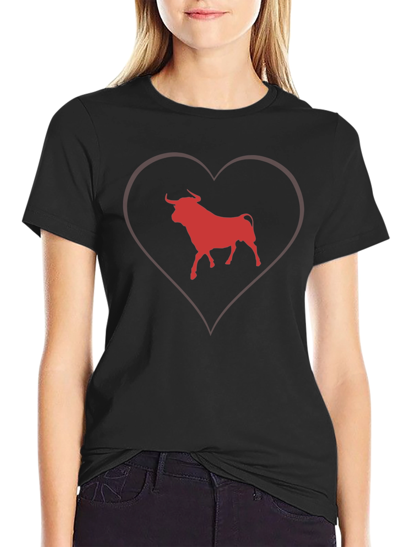 Bull Heart Graphic Tee - Stylish Mens T-Shirt