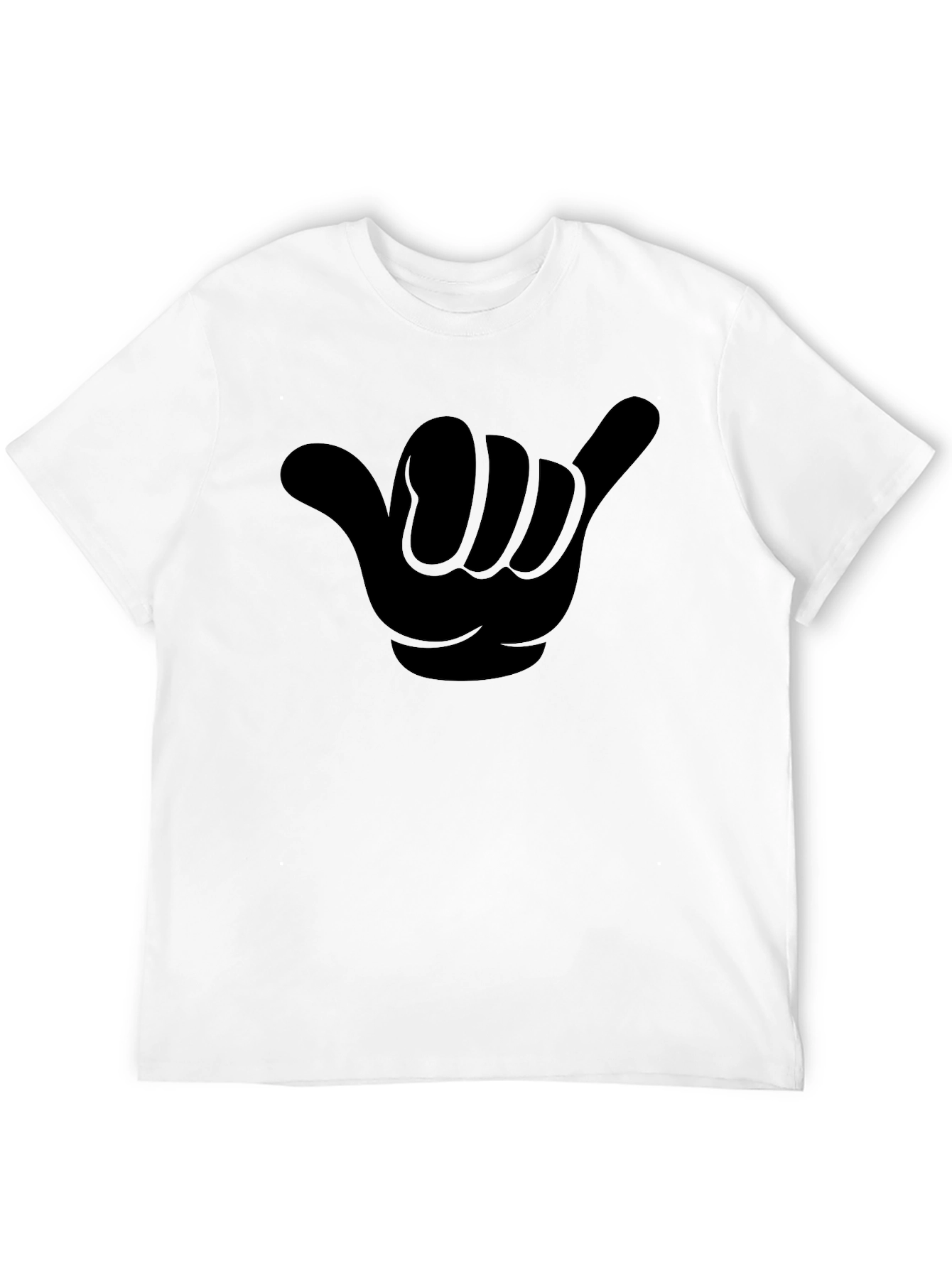 Hang Loose Shaka Sign Graphic Tee - Black