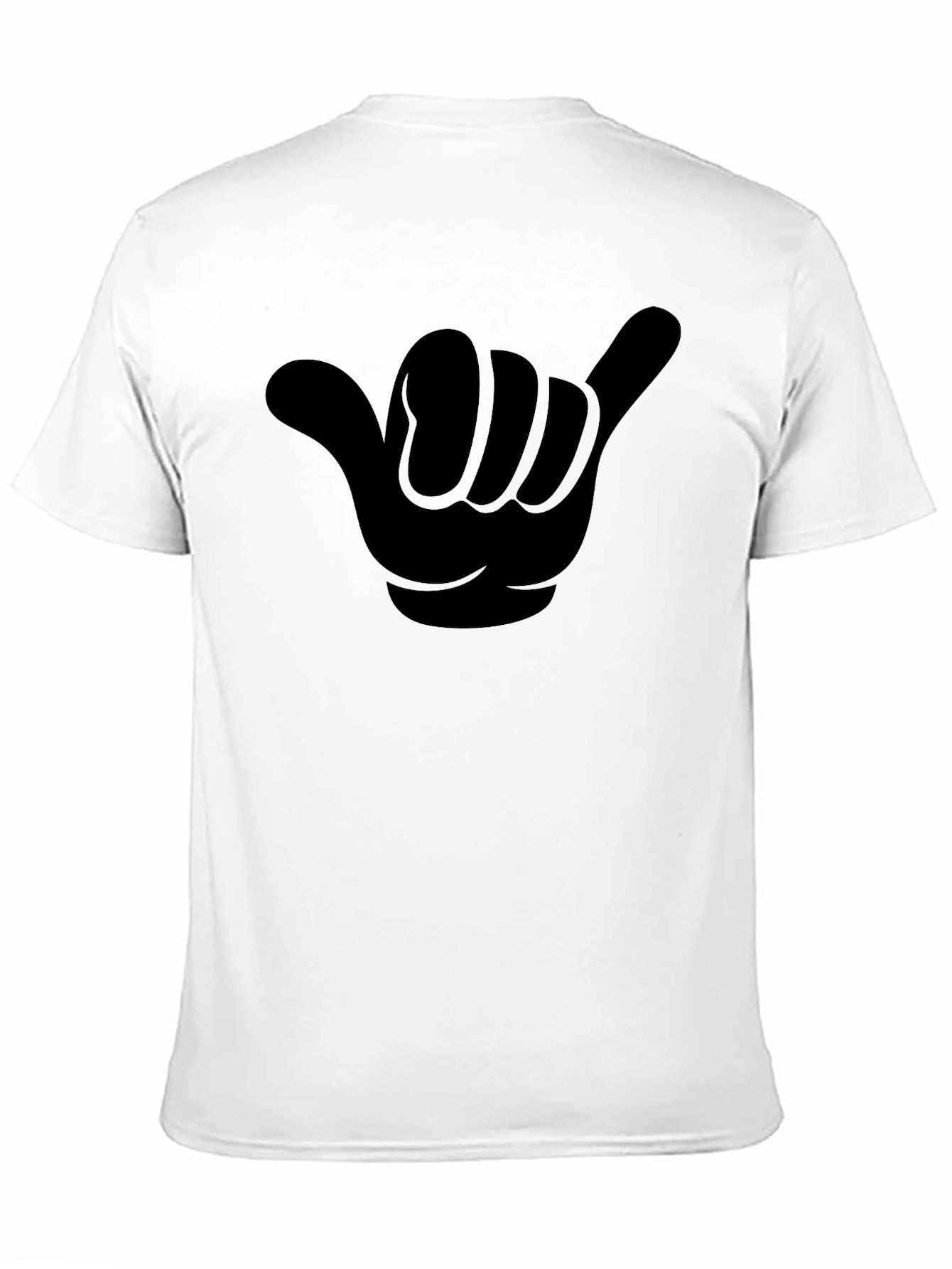 Hang Loose Shaka Sign Graphic Tee - Black