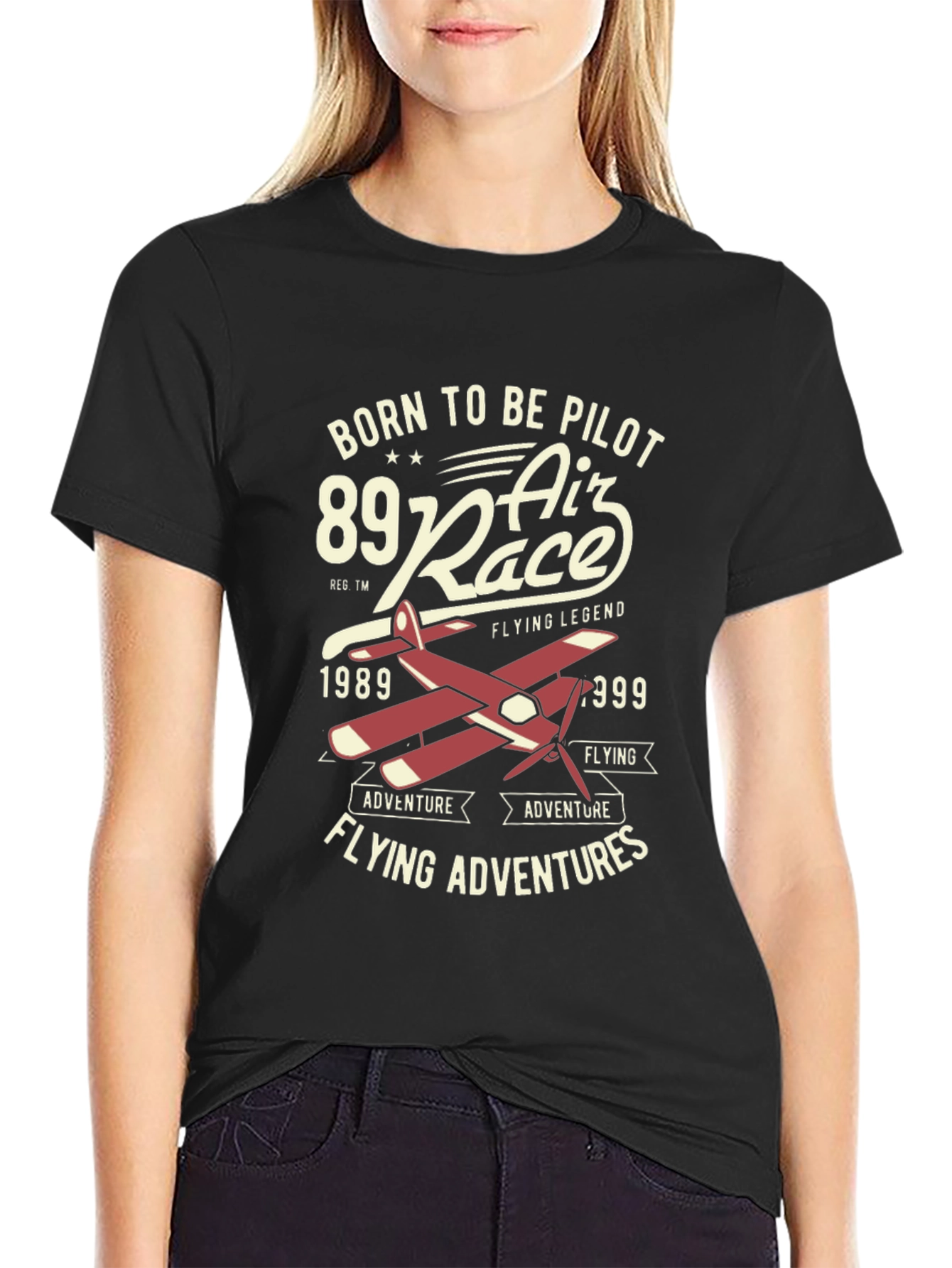 Born to be Pilot Air Race Graphic T-Shirt