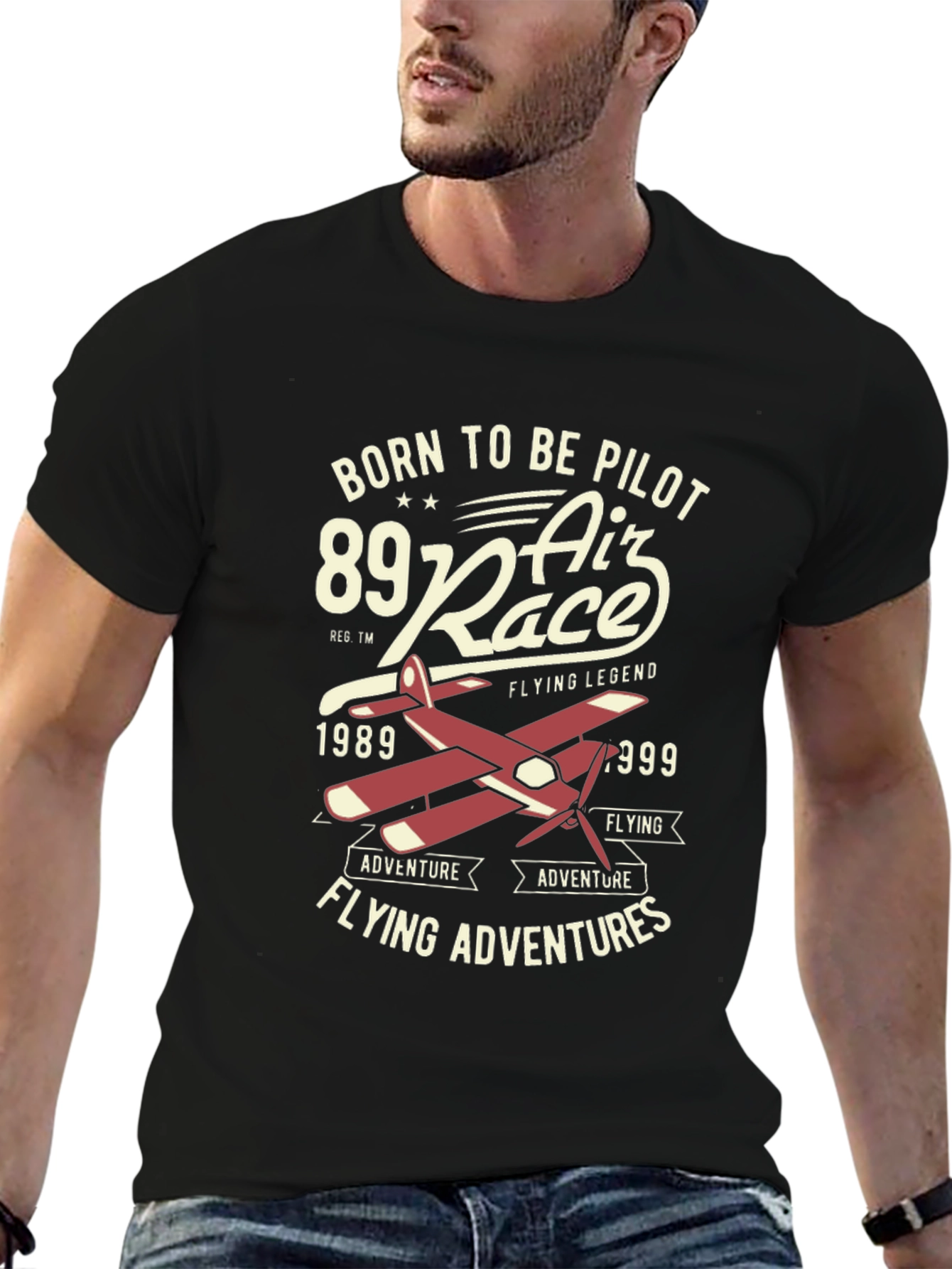 Born to be Pilot Air Race Graphic T-Shirt