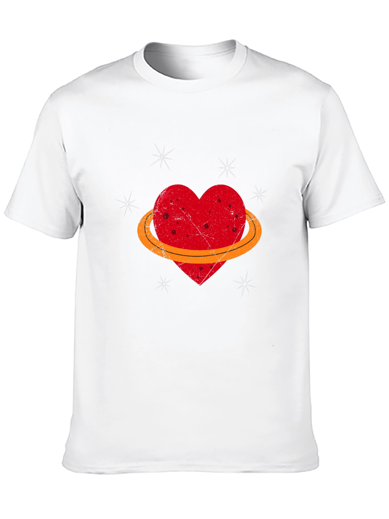 Heart Planet Graphic Tee - Unique Design