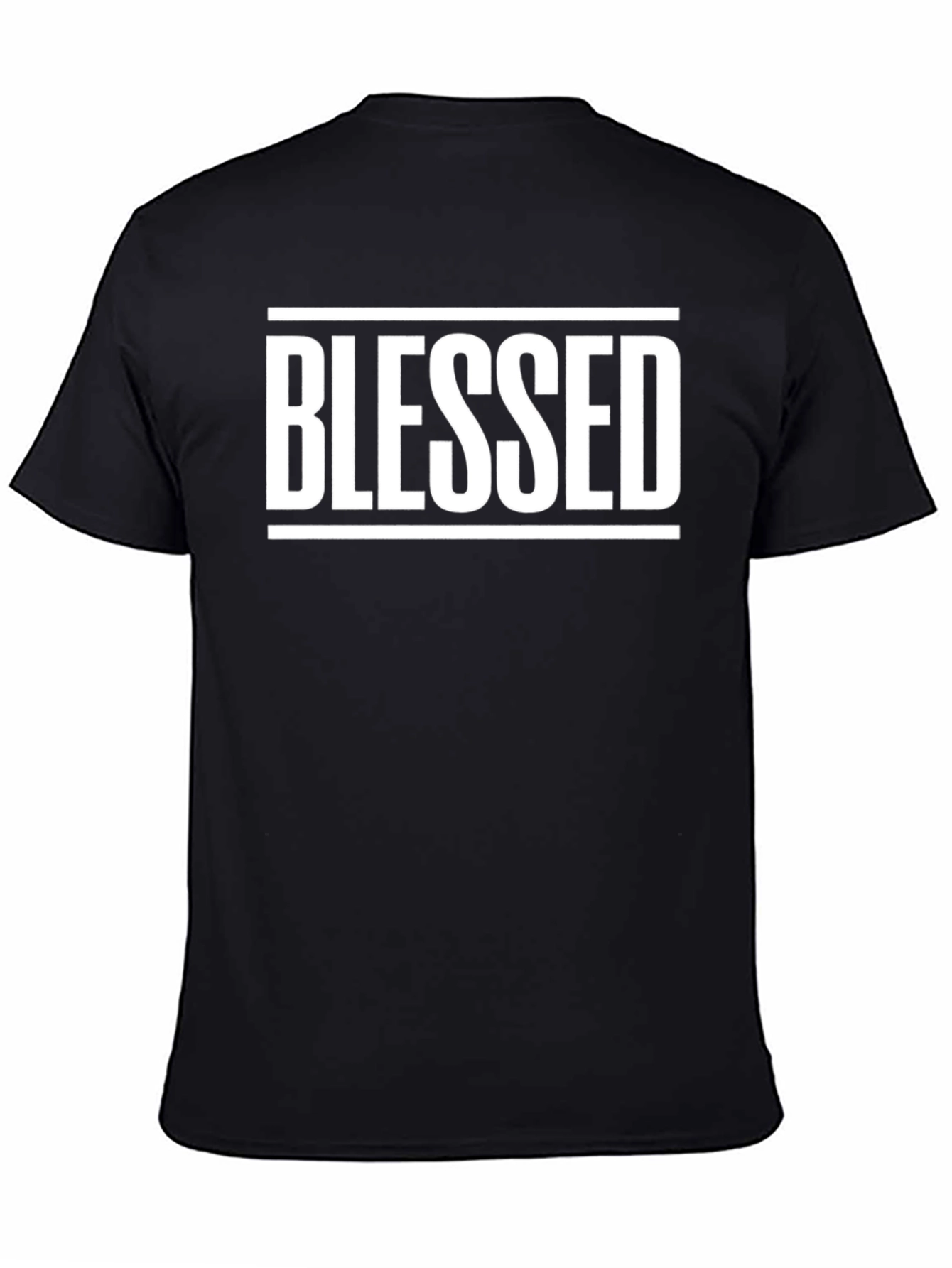 Blessed Graphic T-Shirt - Black Crew Neck Tee