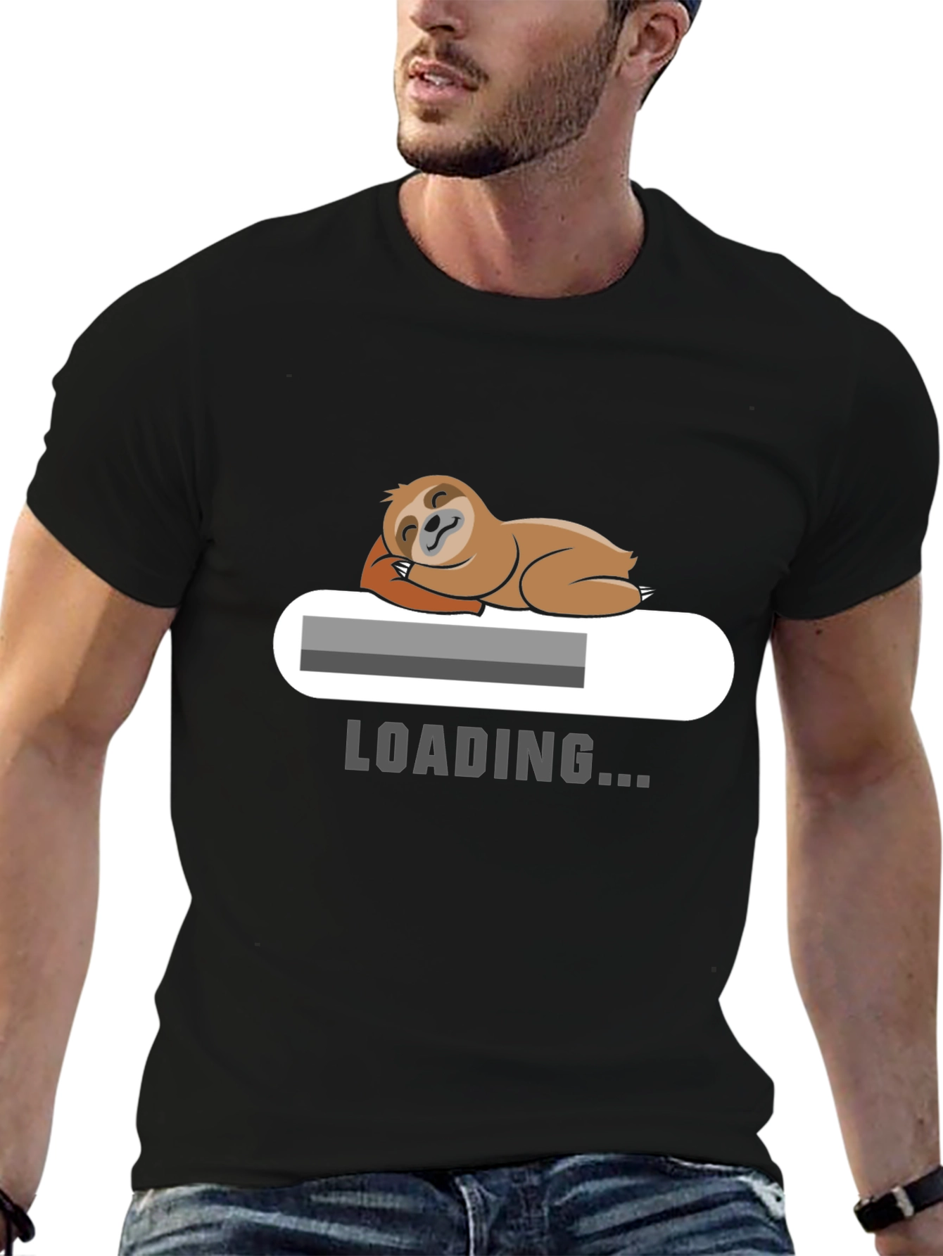Sloth Loading T-Shirt - Funny Lazy Mode Tee