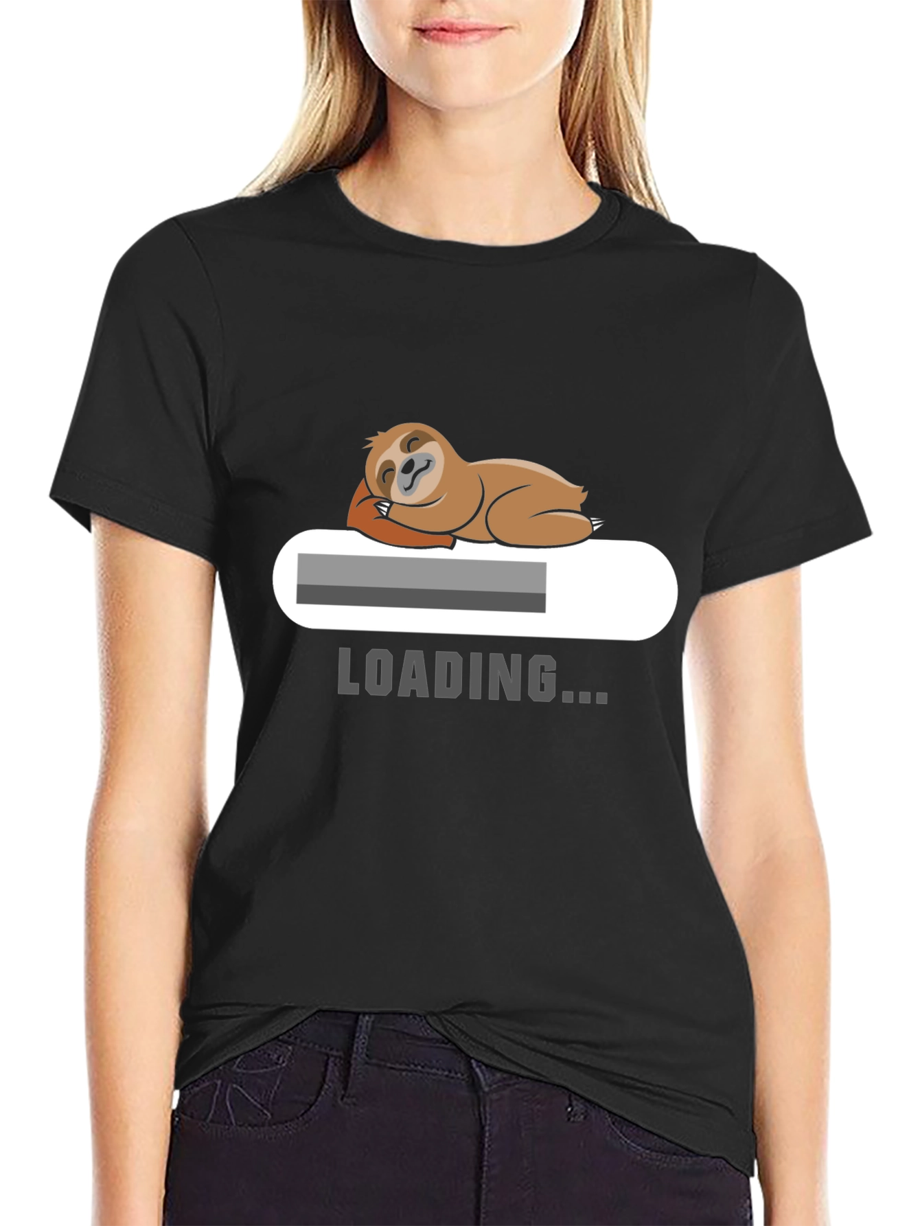 Sloth Loading T-Shirt - Funny Lazy Mode Tee