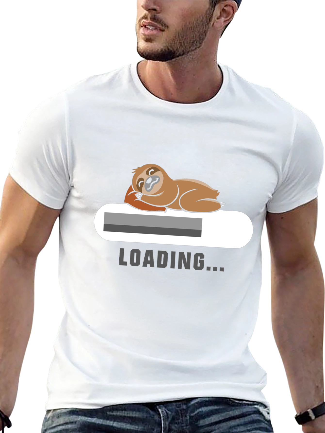 Sloth Loading T-Shirt - Funny Lazy Mode Tee