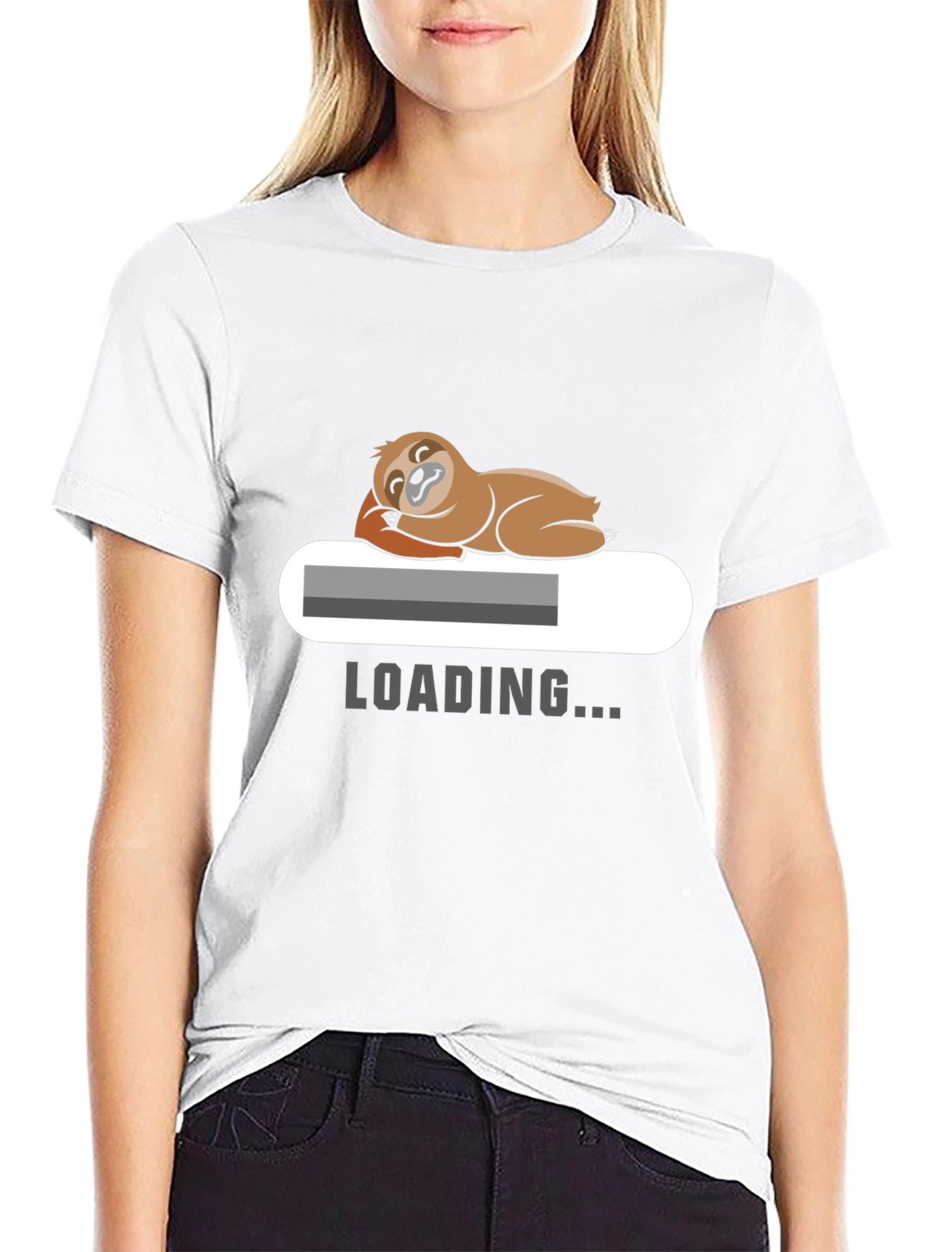 Sloth Loading T-Shirt - Funny Lazy Mode Tee