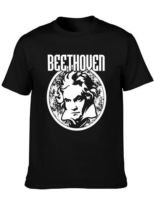 Beethoven Portrait Graphic T-Shirt - Classic Composer Tee