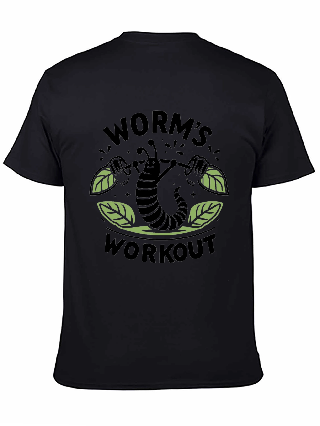 Worms Workout T-Shirt - Black Cotton Tee