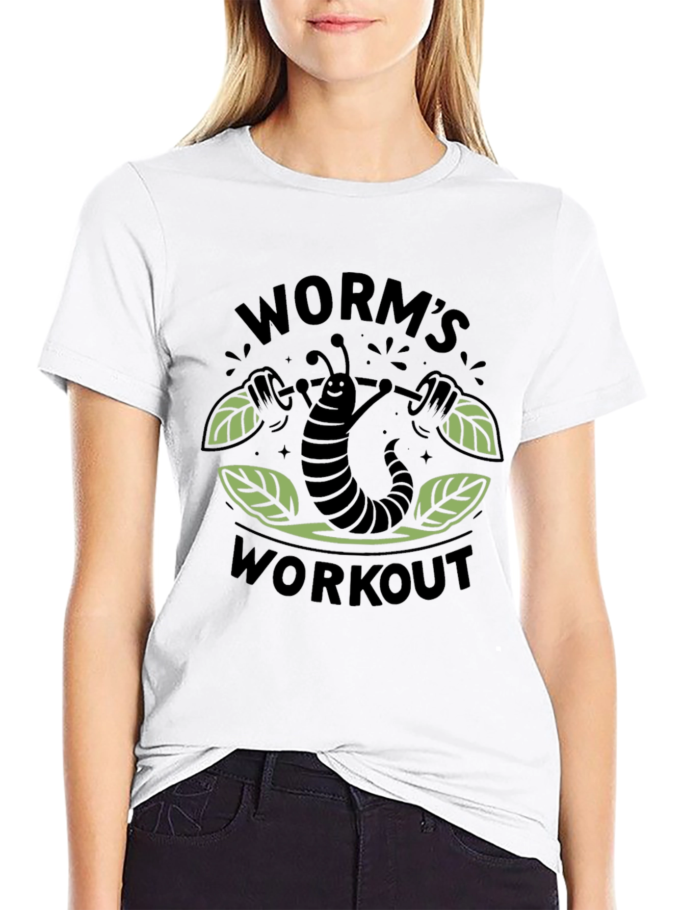 Worms Workout T-Shirt - Black Cotton Tee