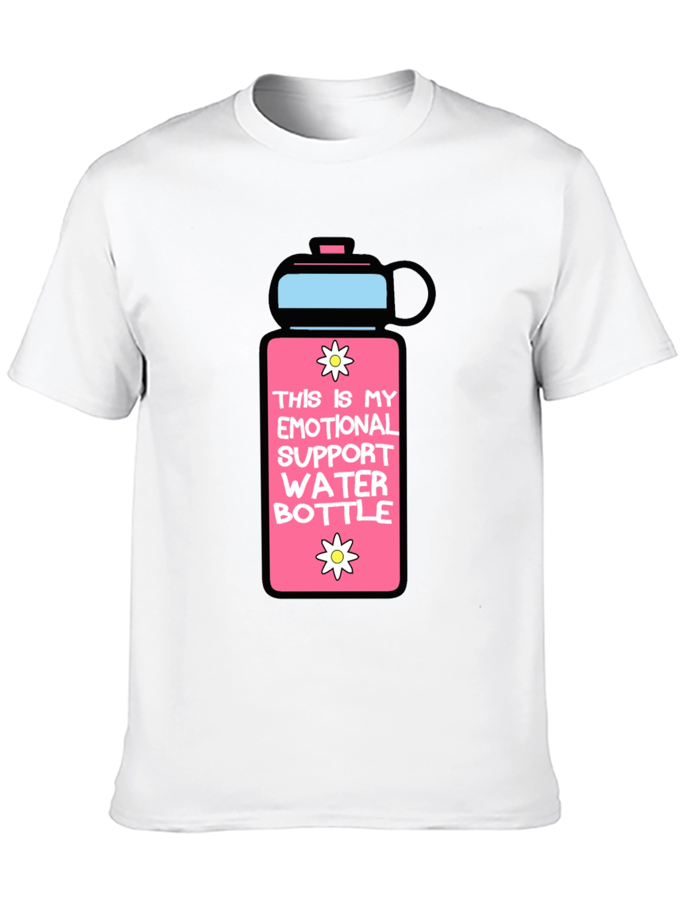 Emotional Support Water Bottle Graphic T-Shirt