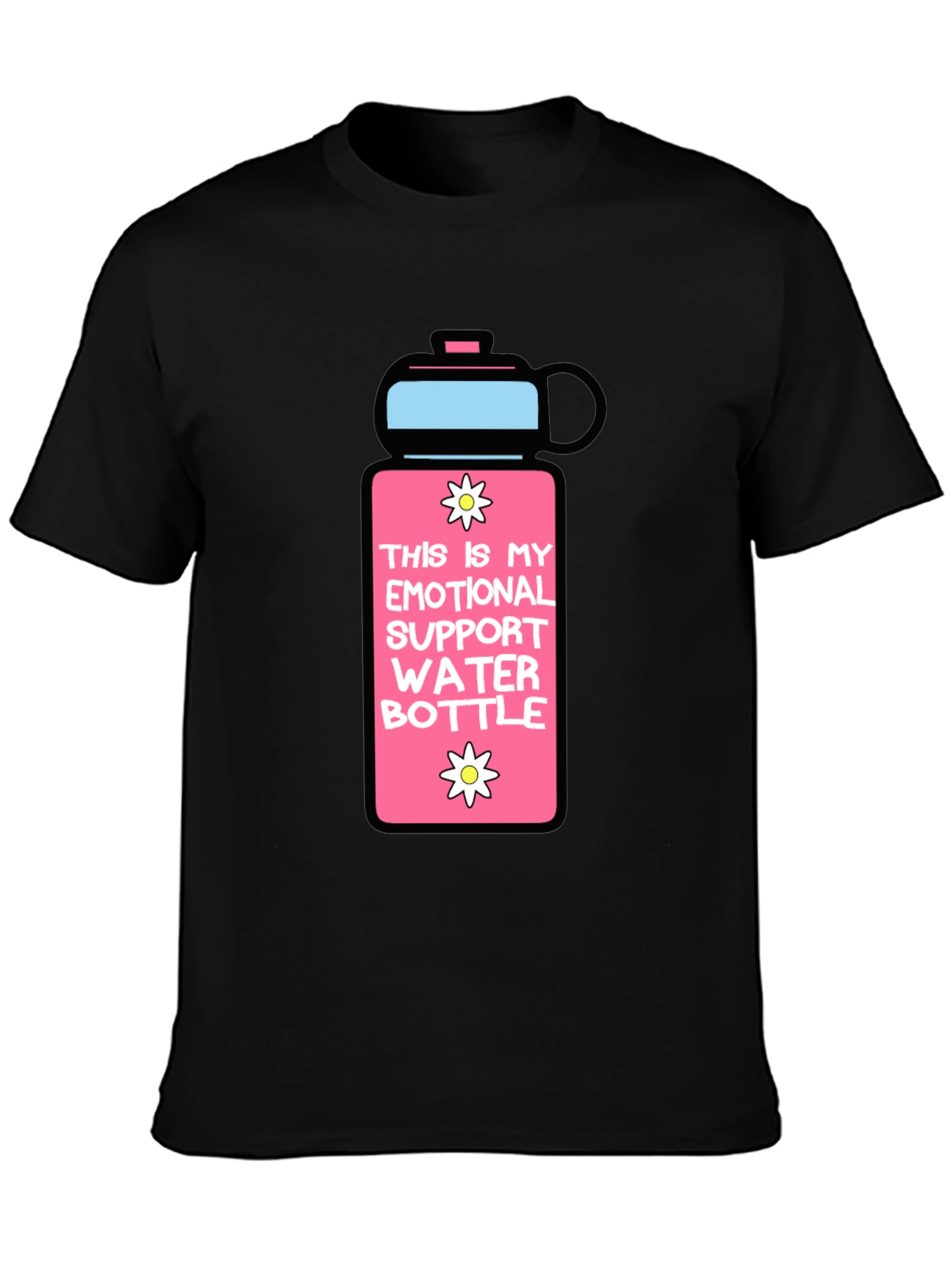 Emotional Support Water Bottle Graphic T-Shirt