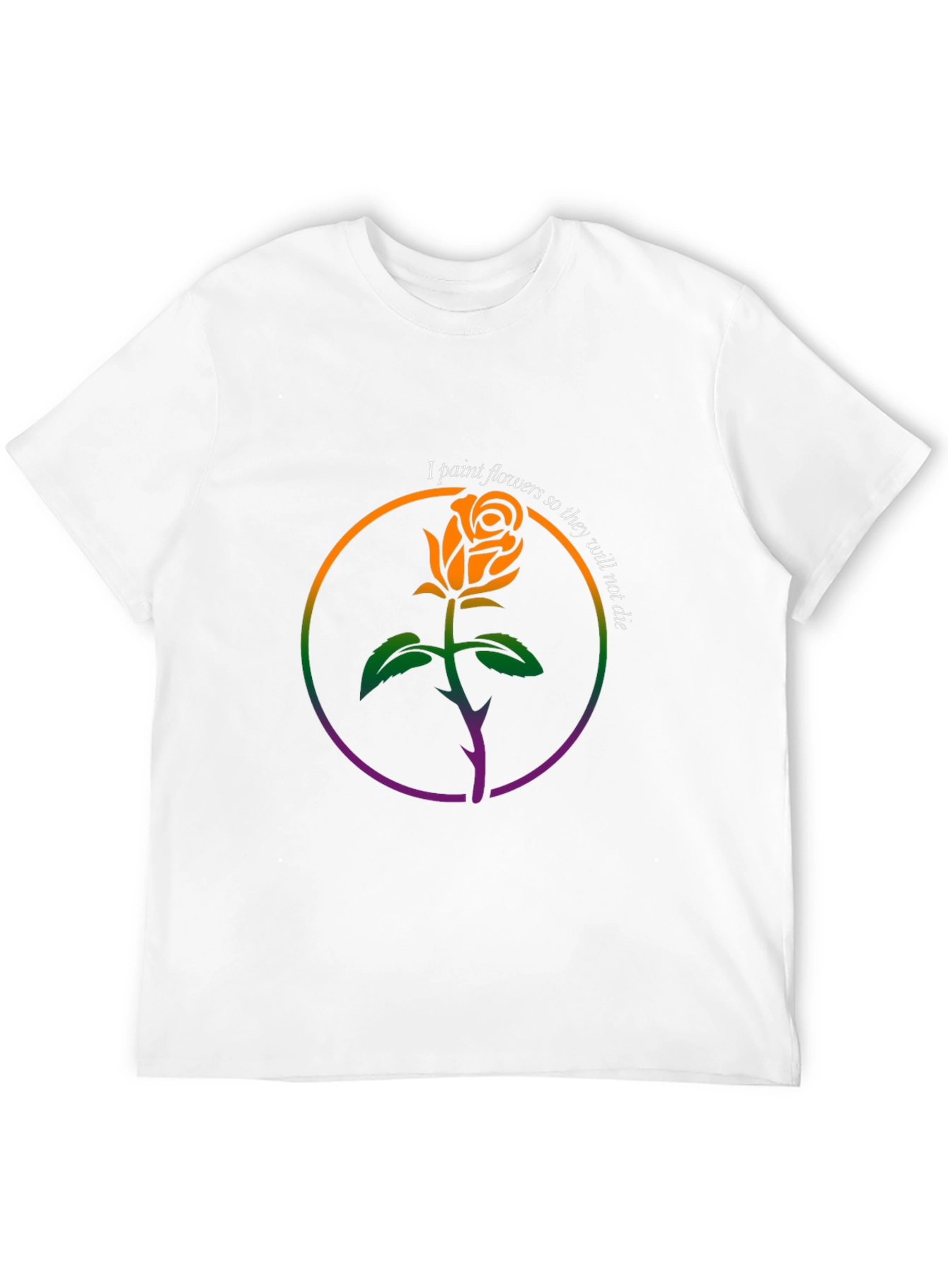 Rose Painting T-Shirt - Floral Art Tee