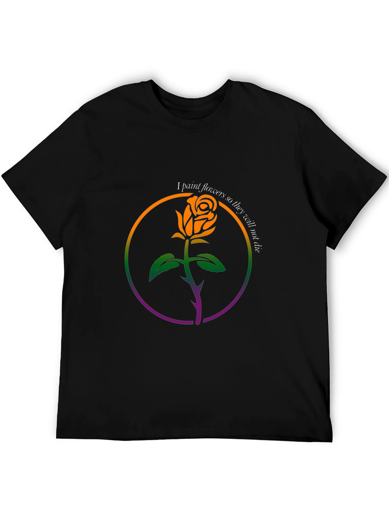 Rose Painting T-Shirt - Floral Art Tee