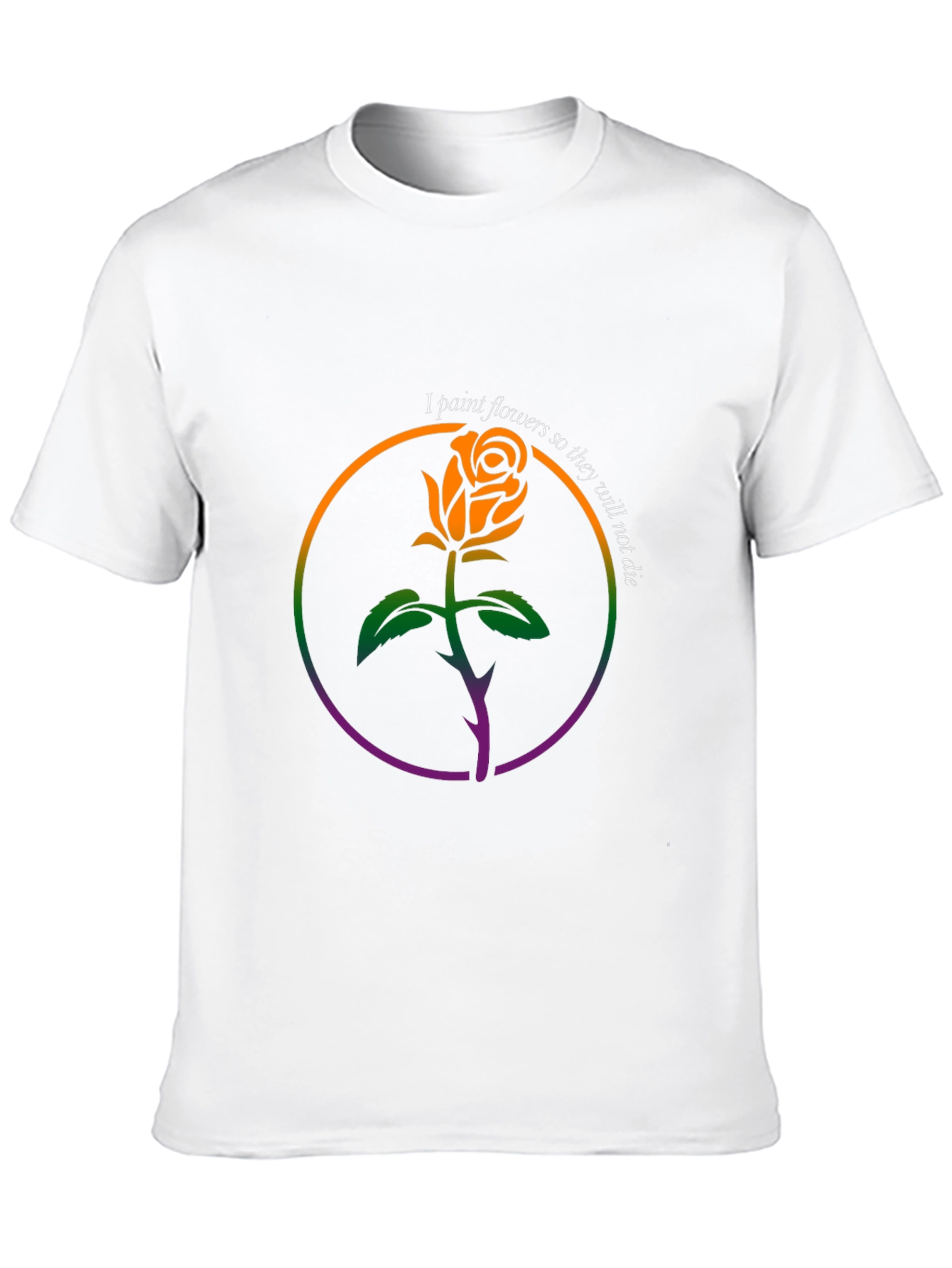 Rose Painting T-Shirt - Floral Art Tee