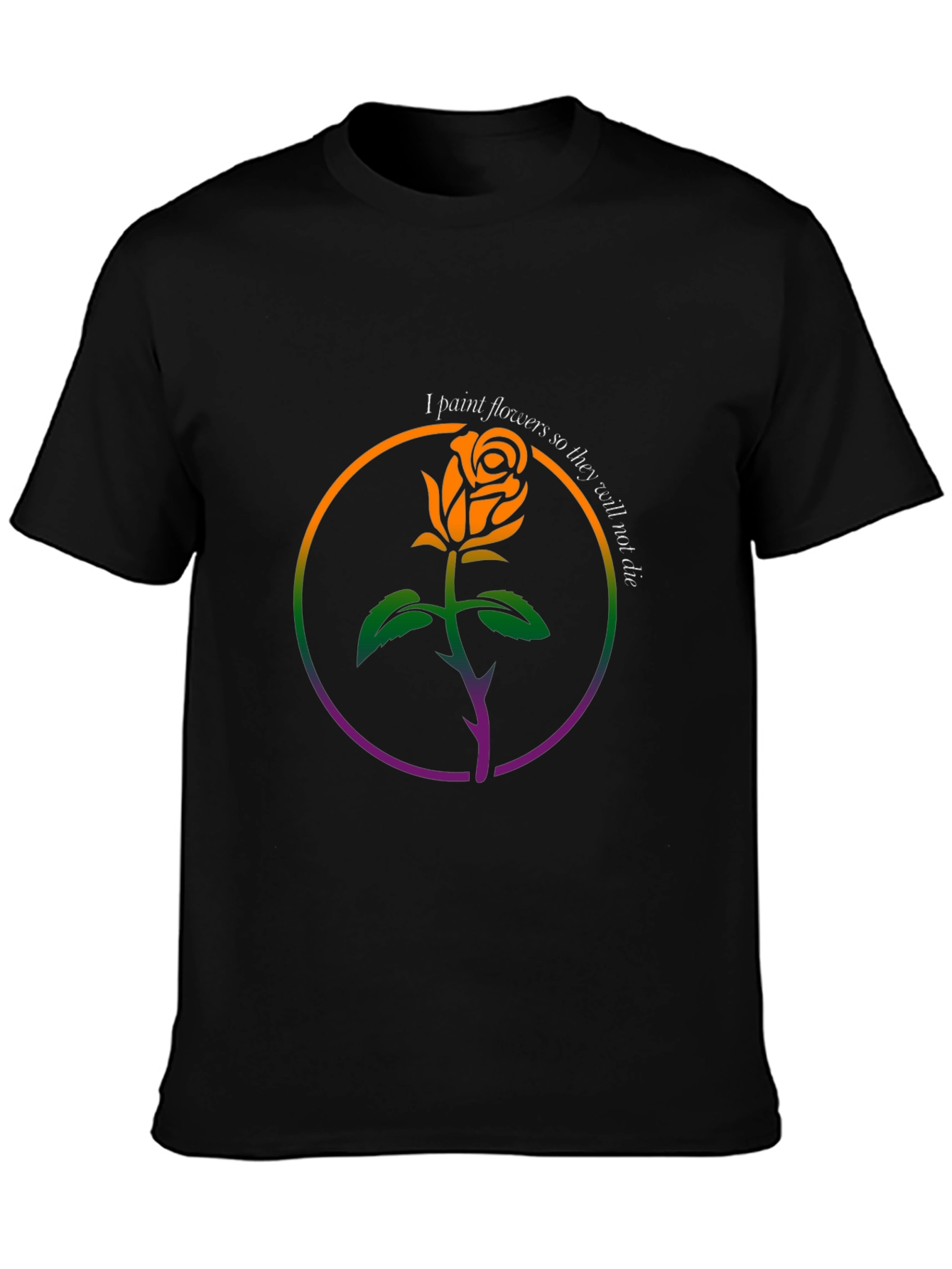 Rose Painting T-Shirt - Floral Art Tee
