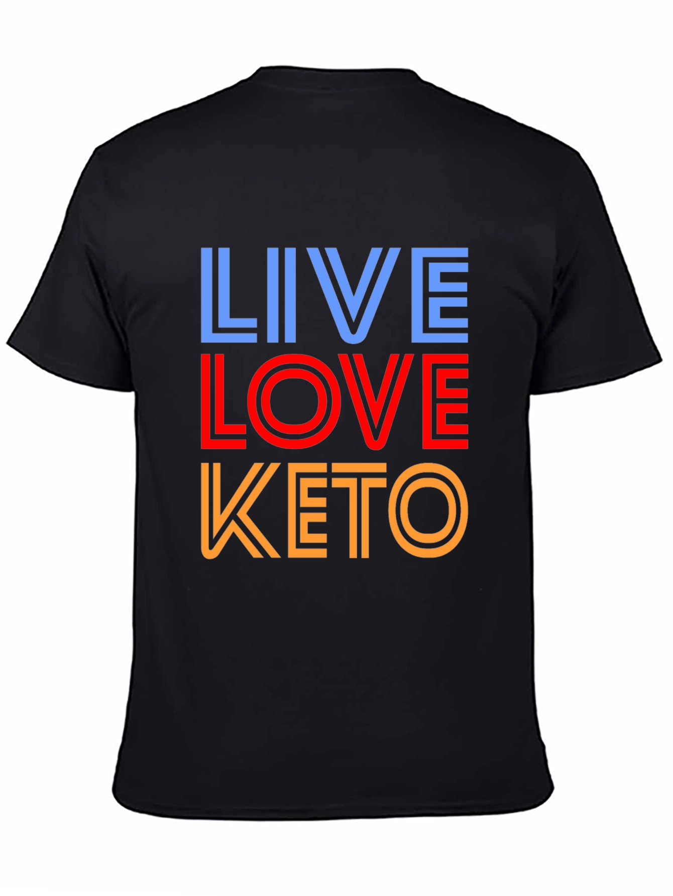 Live Love Keto Black Graphic Tee