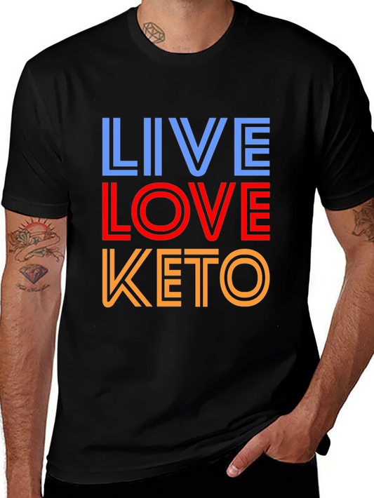 Live Love Keto Black Graphic Tee