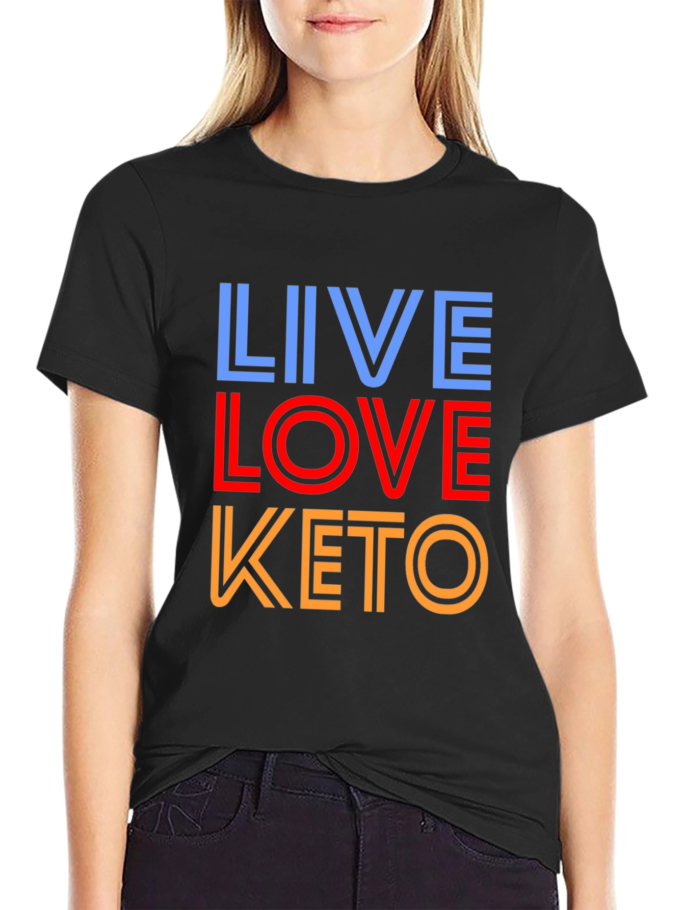 Live Love Keto Black Graphic Tee