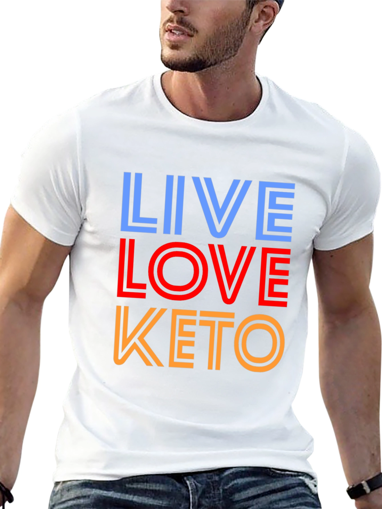 Live Love Keto Black Graphic Tee