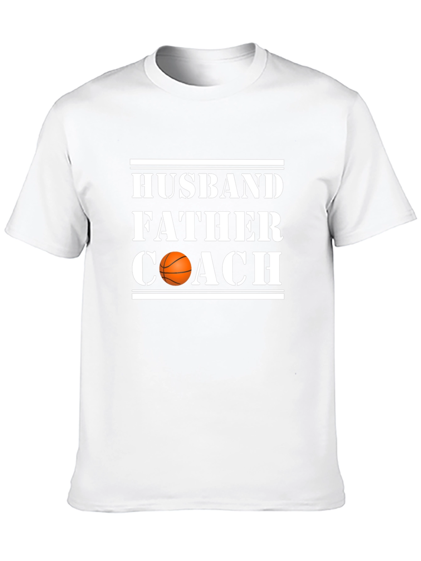 Husband Father Coach Basketball Graphic Tee