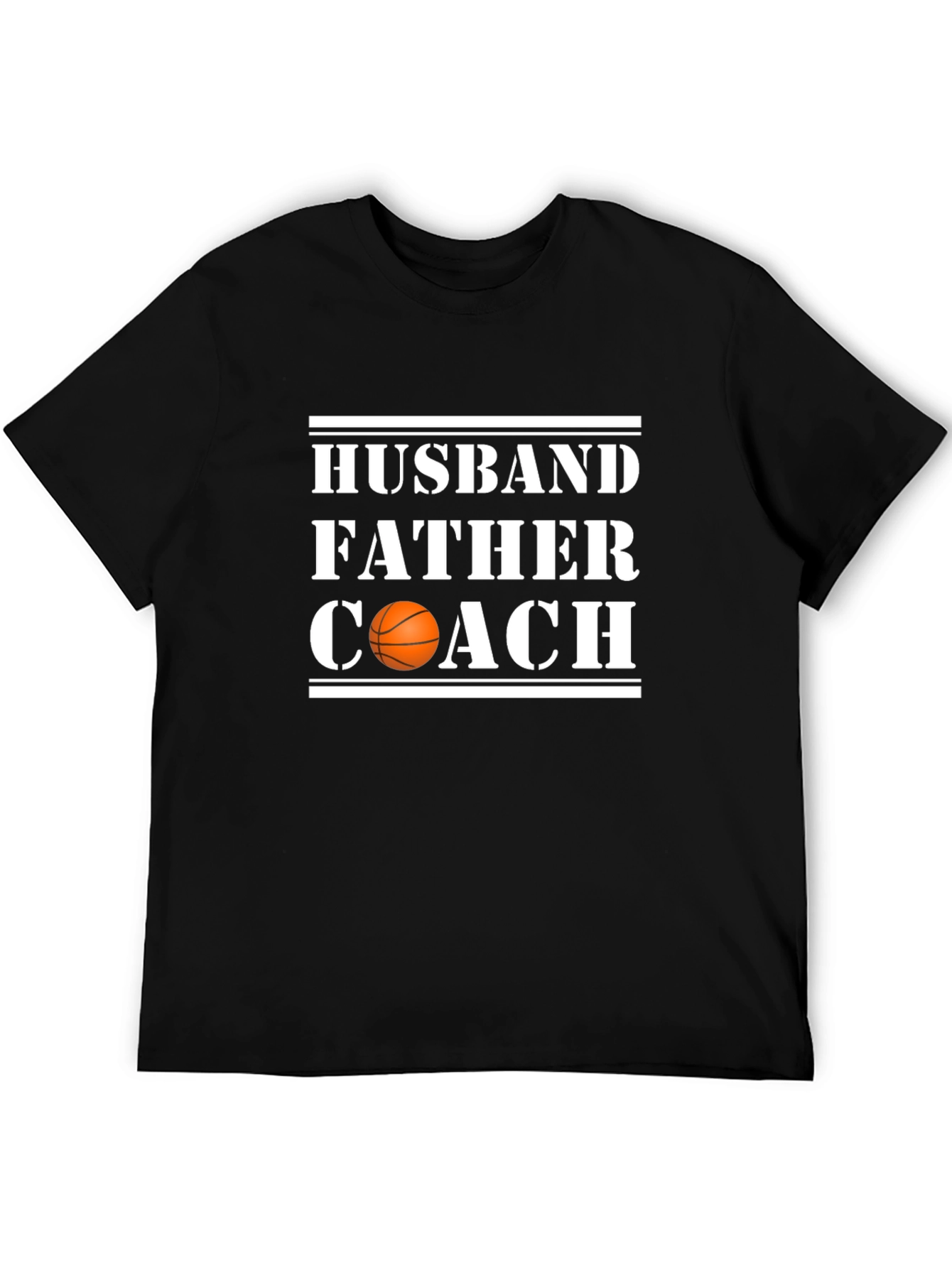 Husband Father Coach Basketball Graphic Tee
