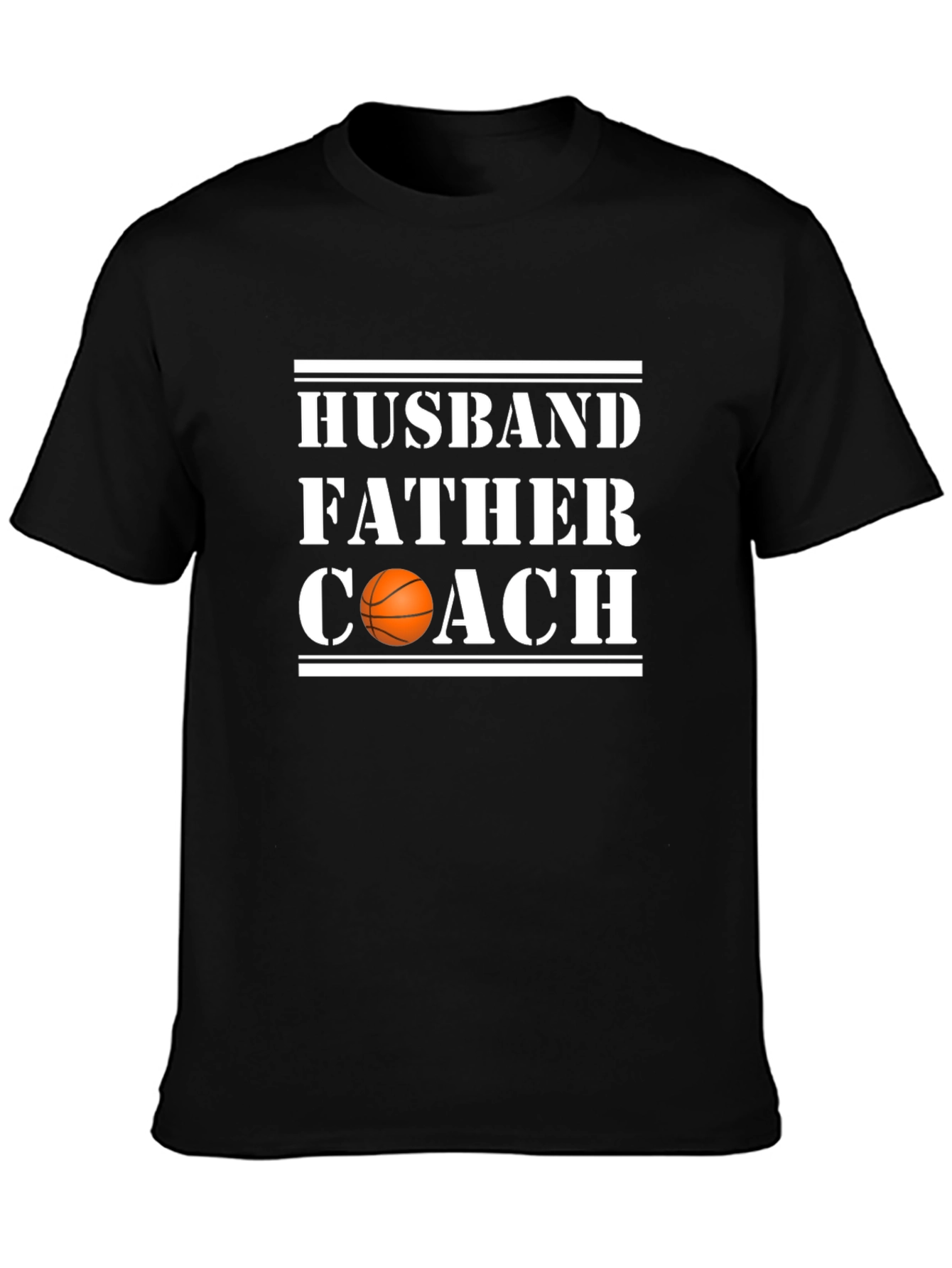 Husband Father Coach Basketball Graphic Tee
