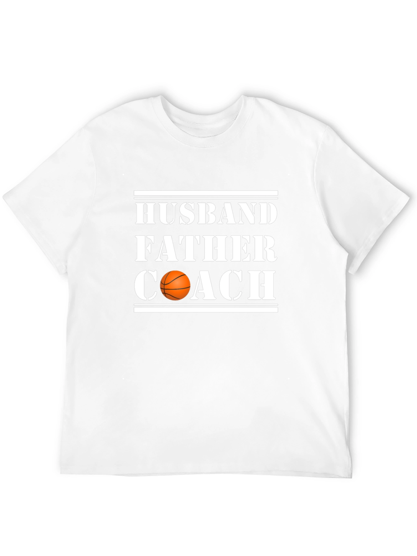 Husband Father Coach Basketball Graphic Tee