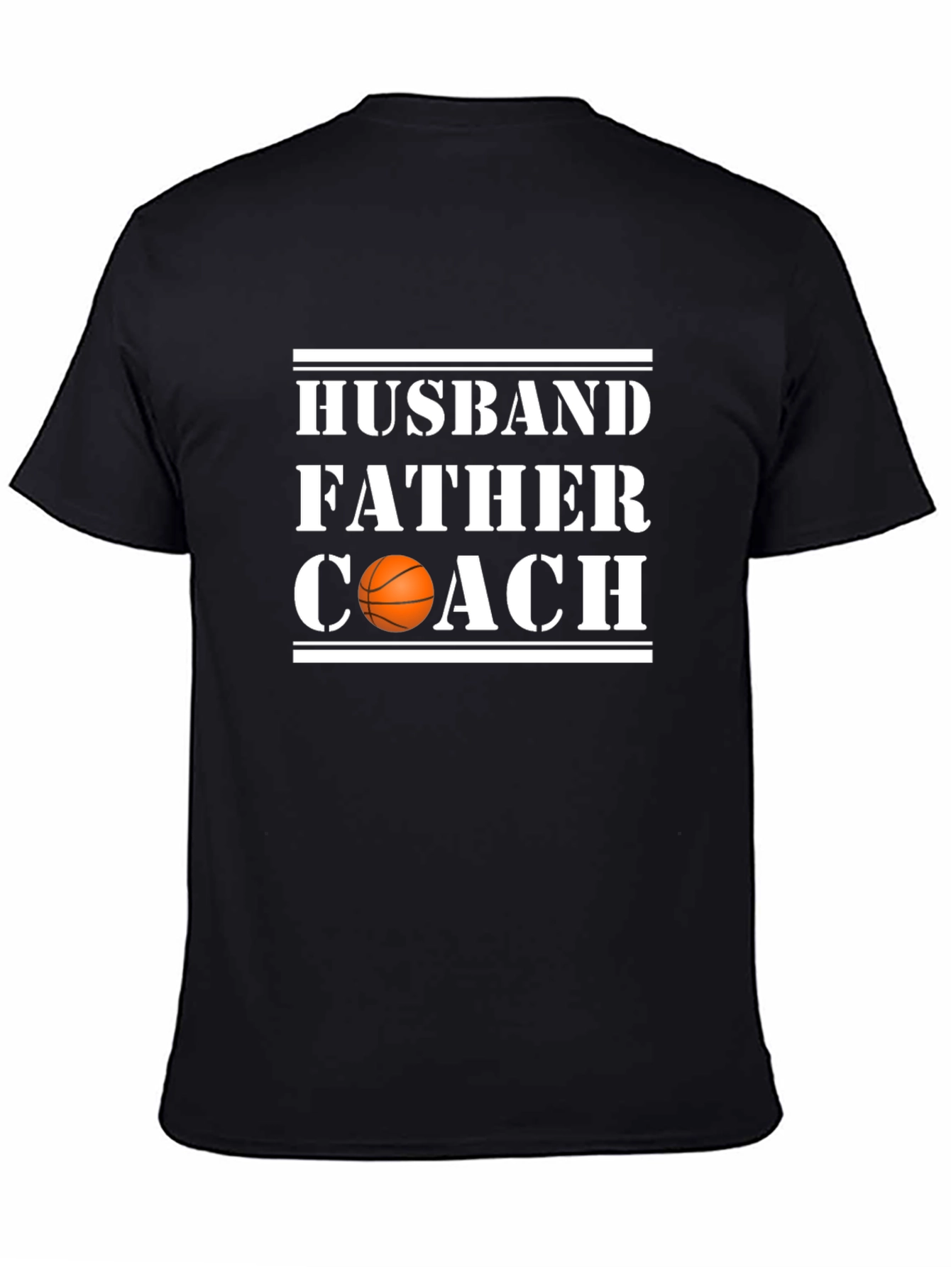 Husband Father Coach Basketball Graphic Tee