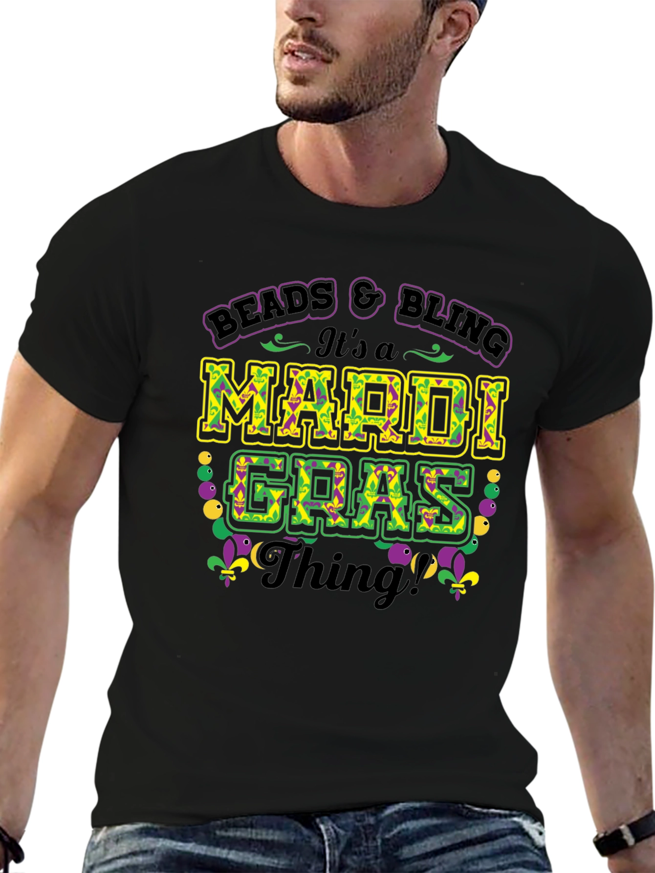 Beads & Bling Mardi Gras T-Shirt