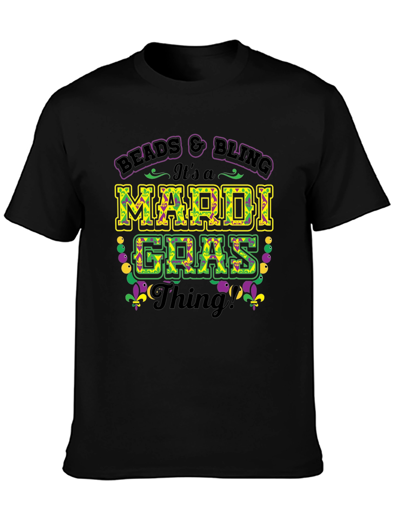 Beads & Bling Mardi Gras T-Shirt